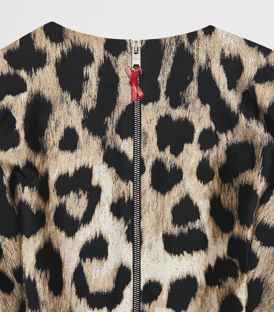 Givenchy Womens Leopard Cocoon Mini Dress Image 4