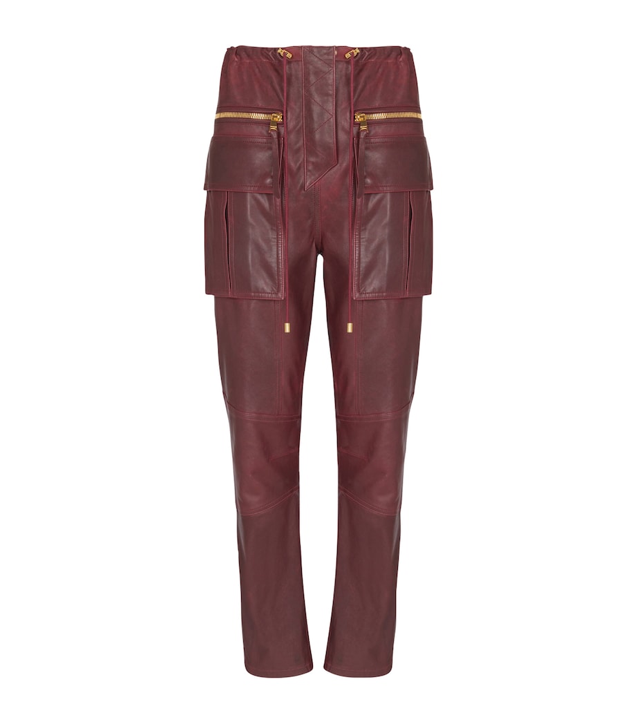 Lambskin Cargo Trousers 3AR AUBERGINE Image 1