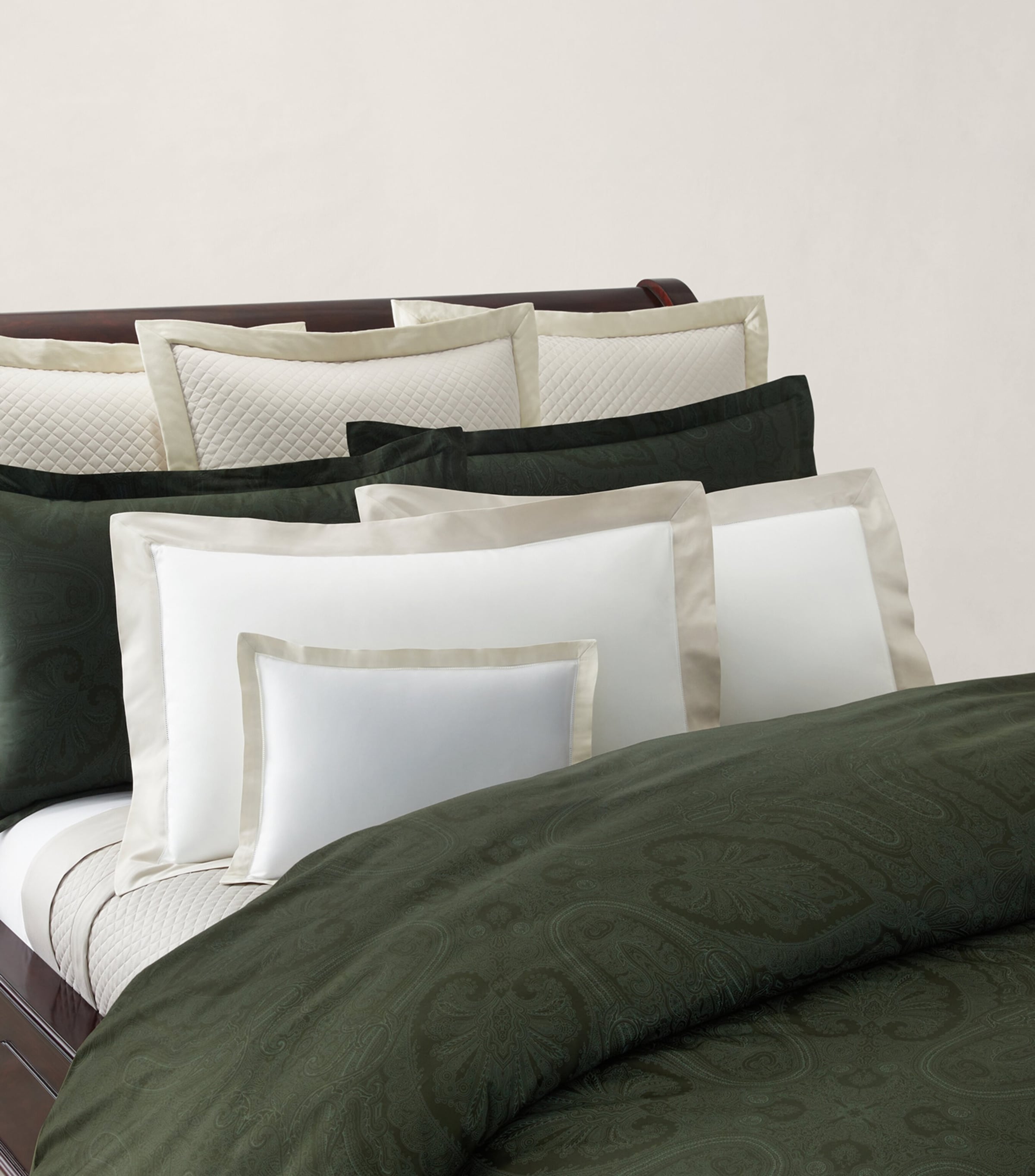 Ralph Lauren Home Doncaster Double Flat Sheet (240cm x 280cm) Dark Green Image 3