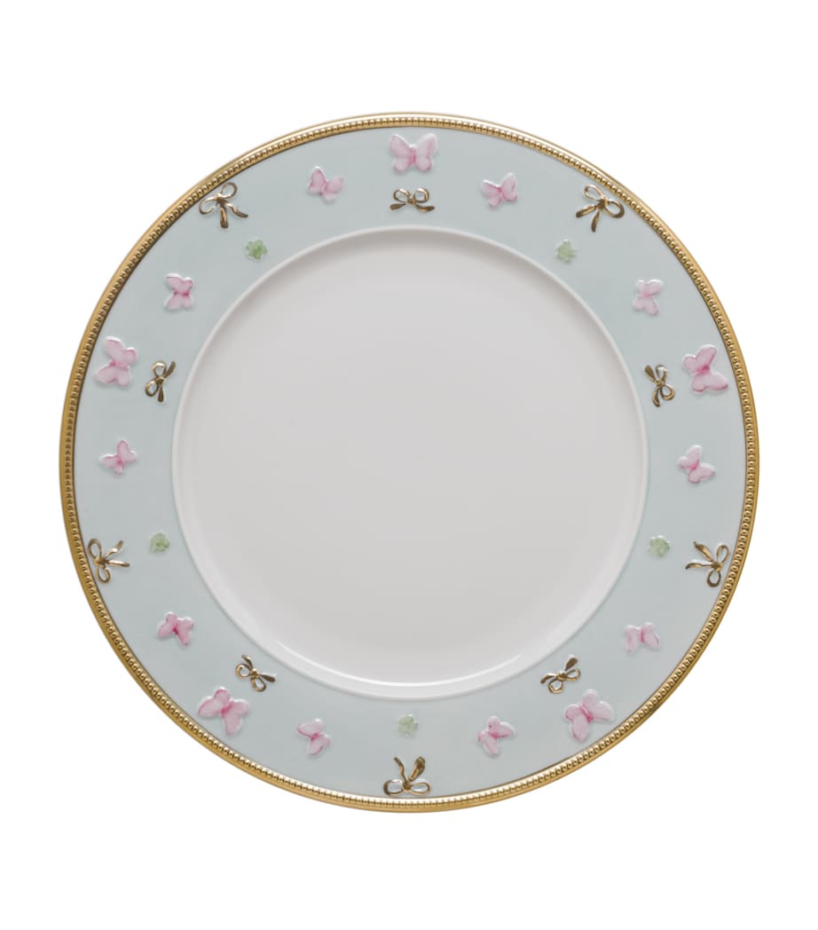 Blooming Butterfly Plate (32cm) AQUAMARINE PINK GLD Image 1