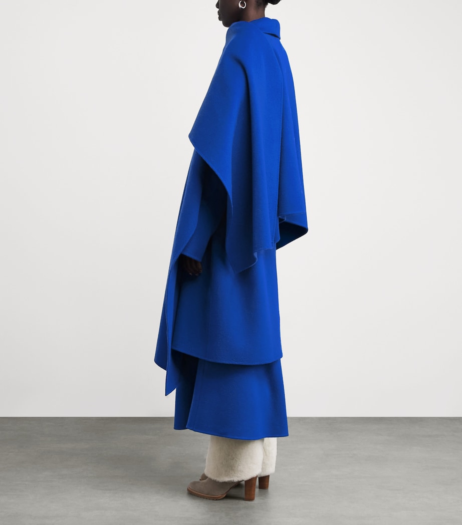 Wool-Cashmere Detachable Cape Coat GALAXY BLUE Image 3