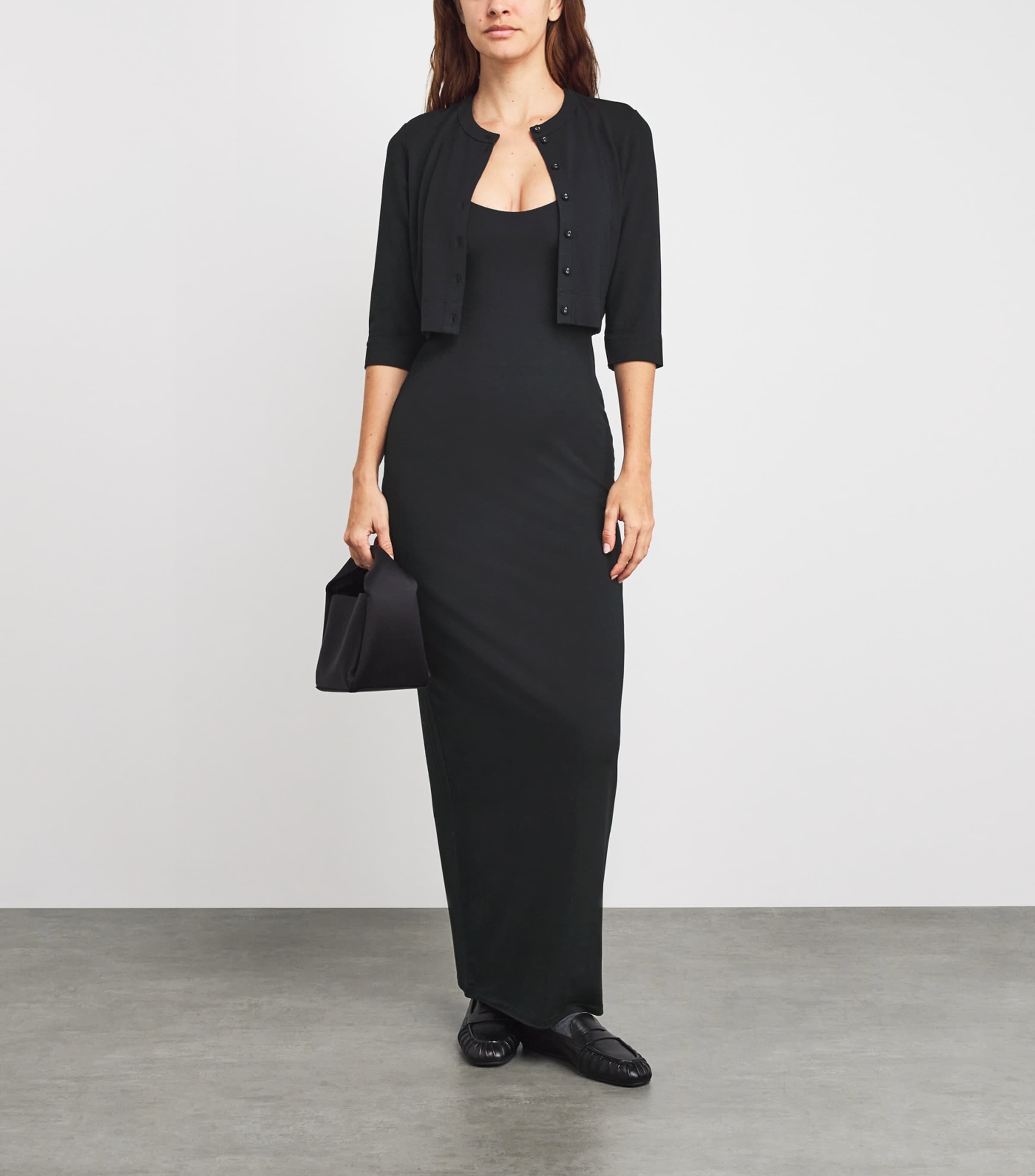 Smooth Lounge Cropped Cardigan OBSIDIAN Image 2