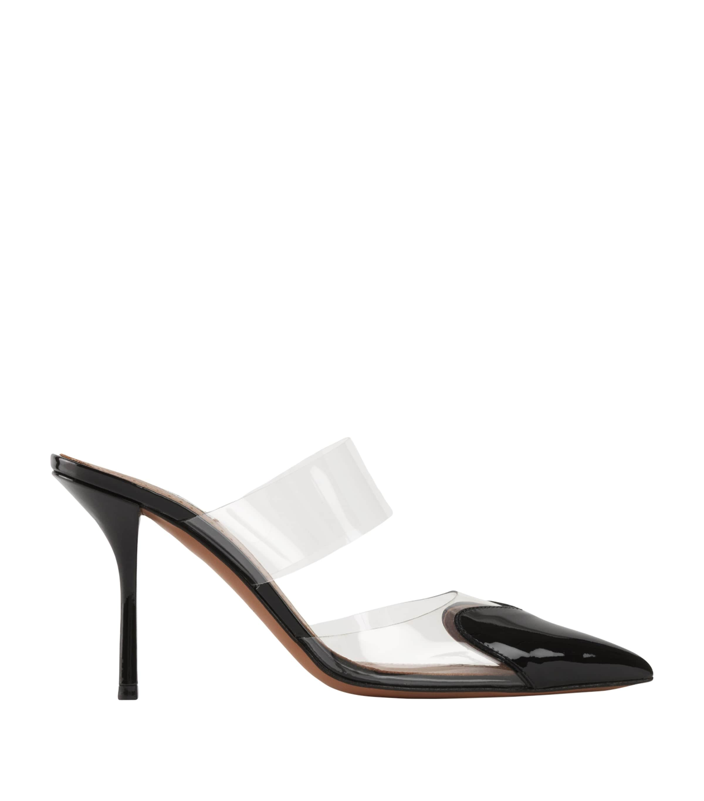 Alaïa Patent Leather Le Couer Mules 90 In Black