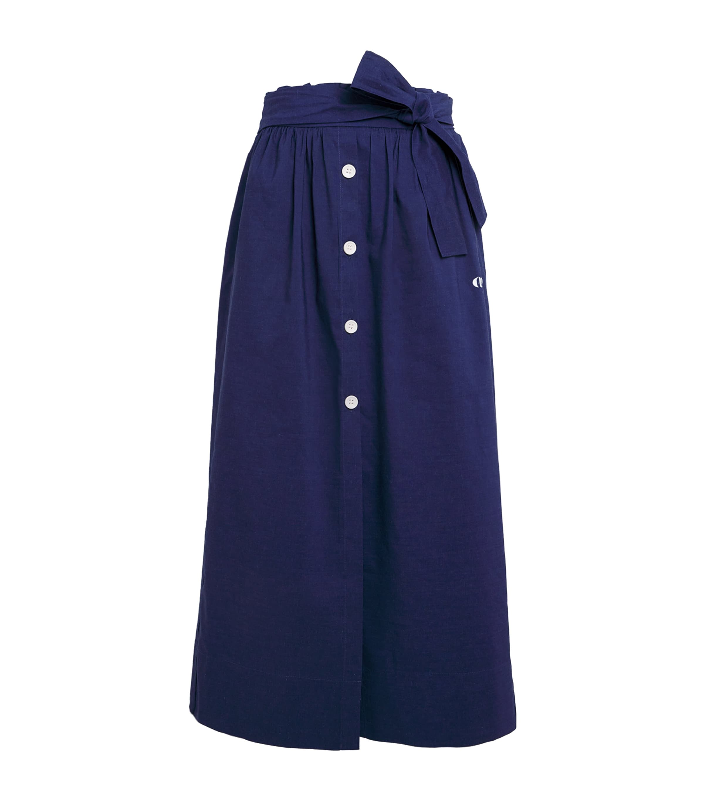 Claudie Pierlot Buttoned Midi Skirt In Blue
