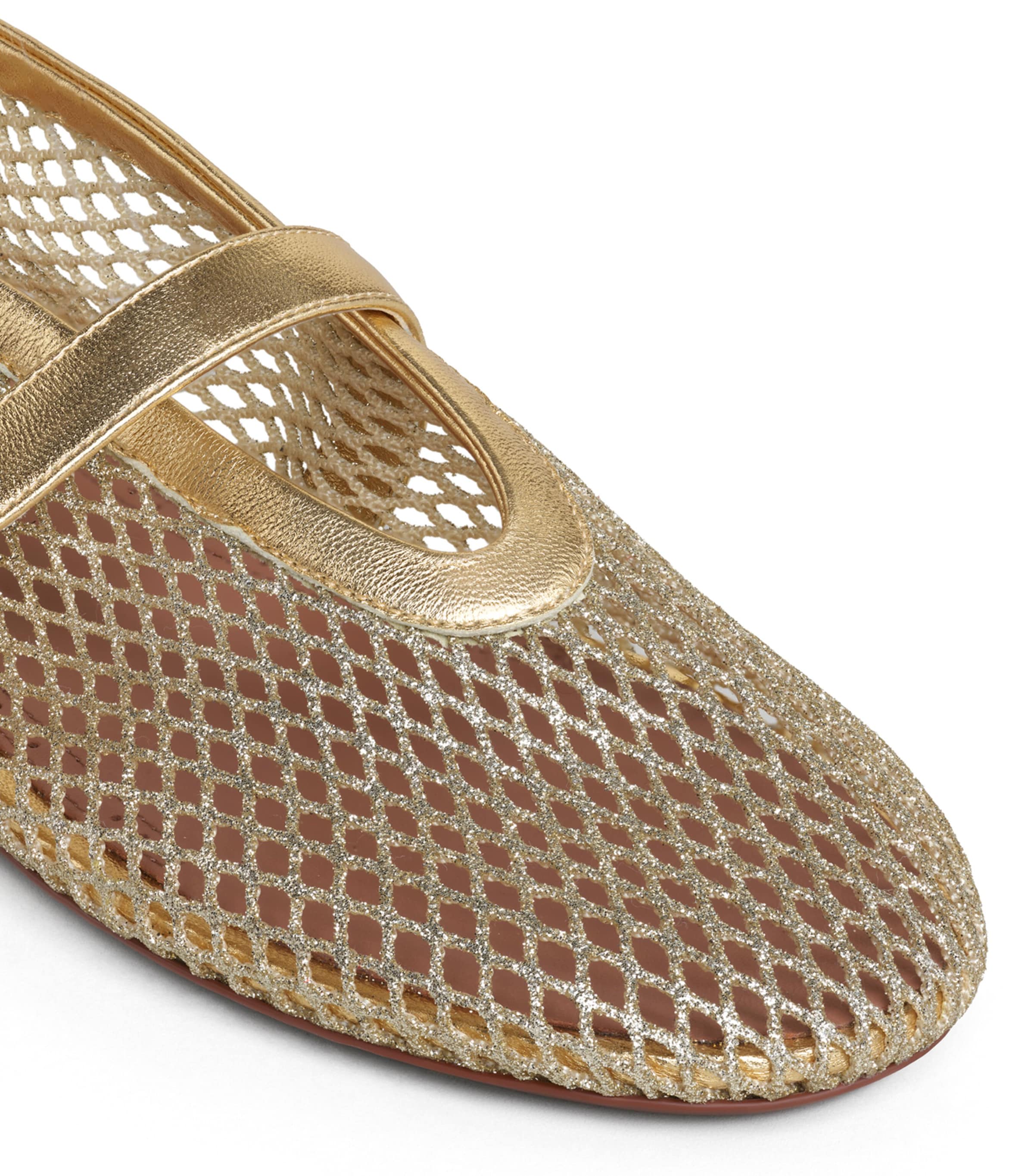 Alaïa Mesh Ballet Flats Platine Image 4