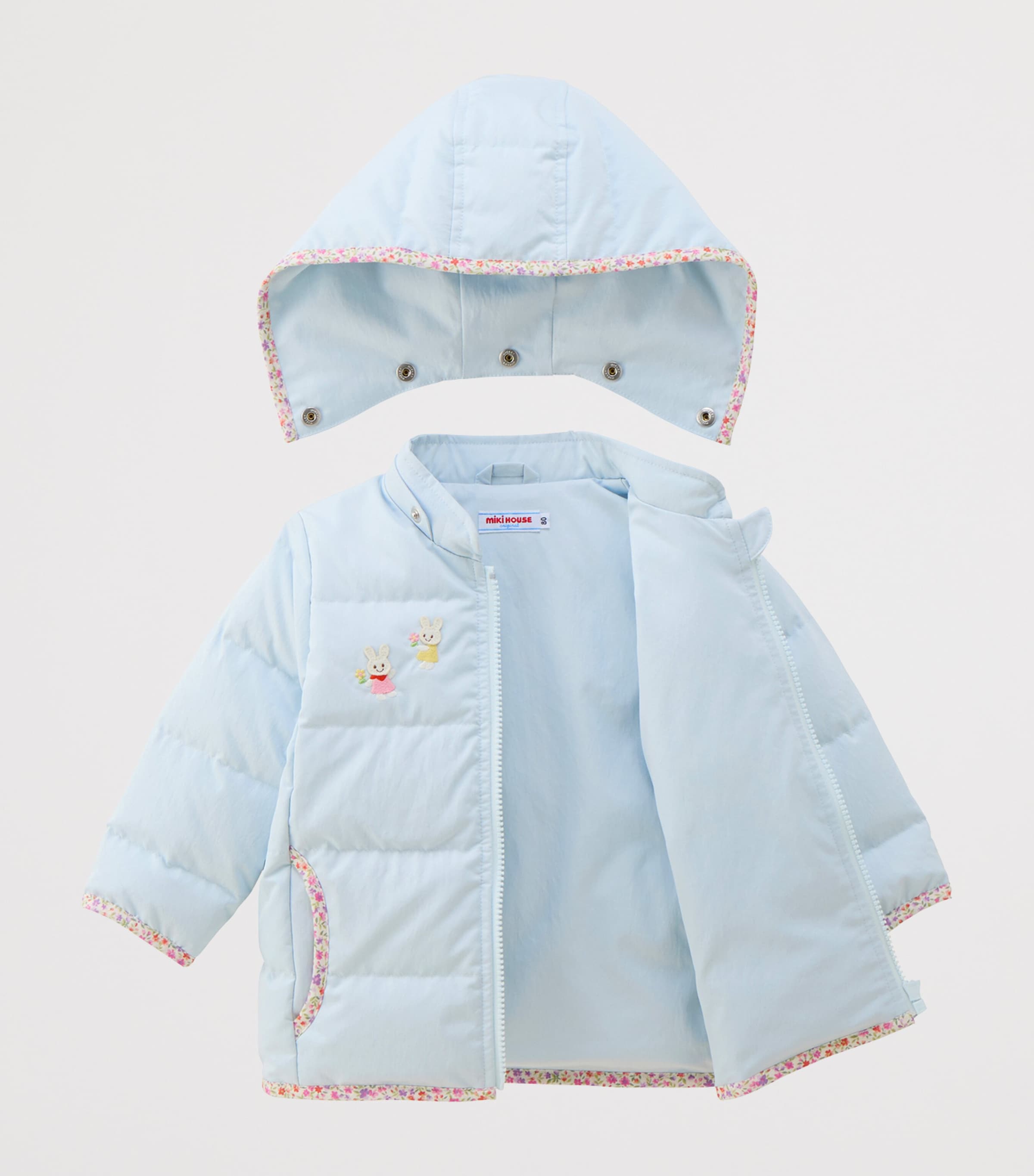 Miki House Down Embroidered Puffer Jacket (12 Months-7 Years) Image 2