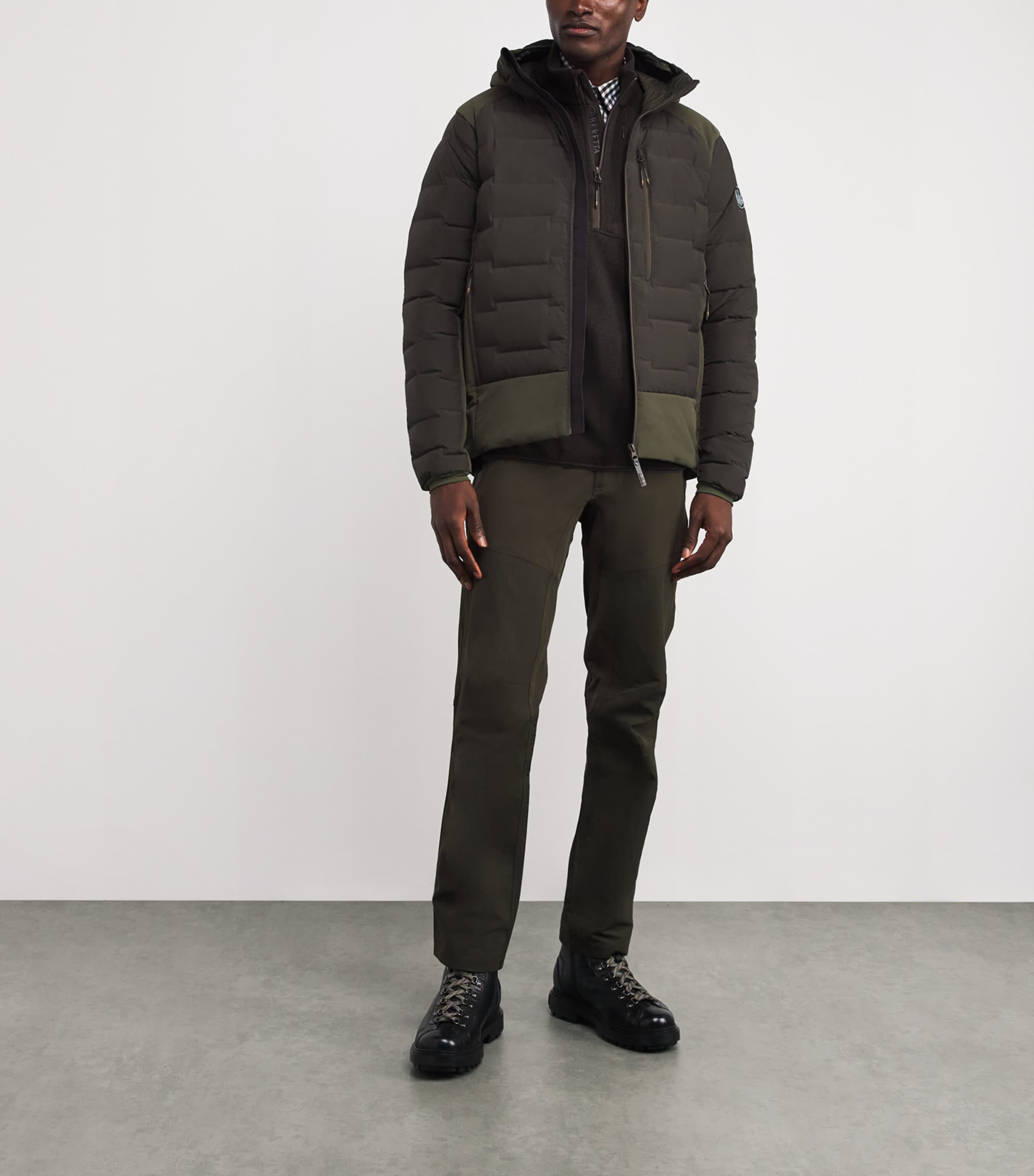 Tarandus Padded-Hood Jacket 07V7:MOSS+BROWNBARK Image 2