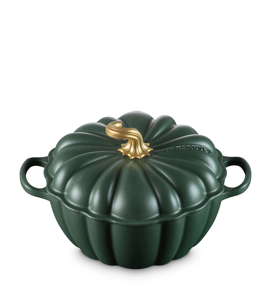 Le Creuset Cast Iron Pumpkin Casserole Dish (24cm) Green Image 2
