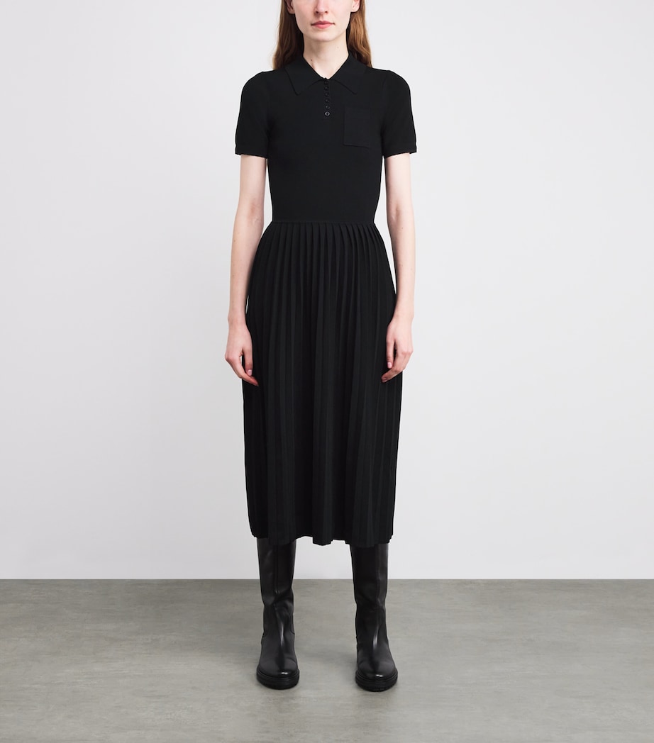 Knitted Midi Dress BLACK Image 3