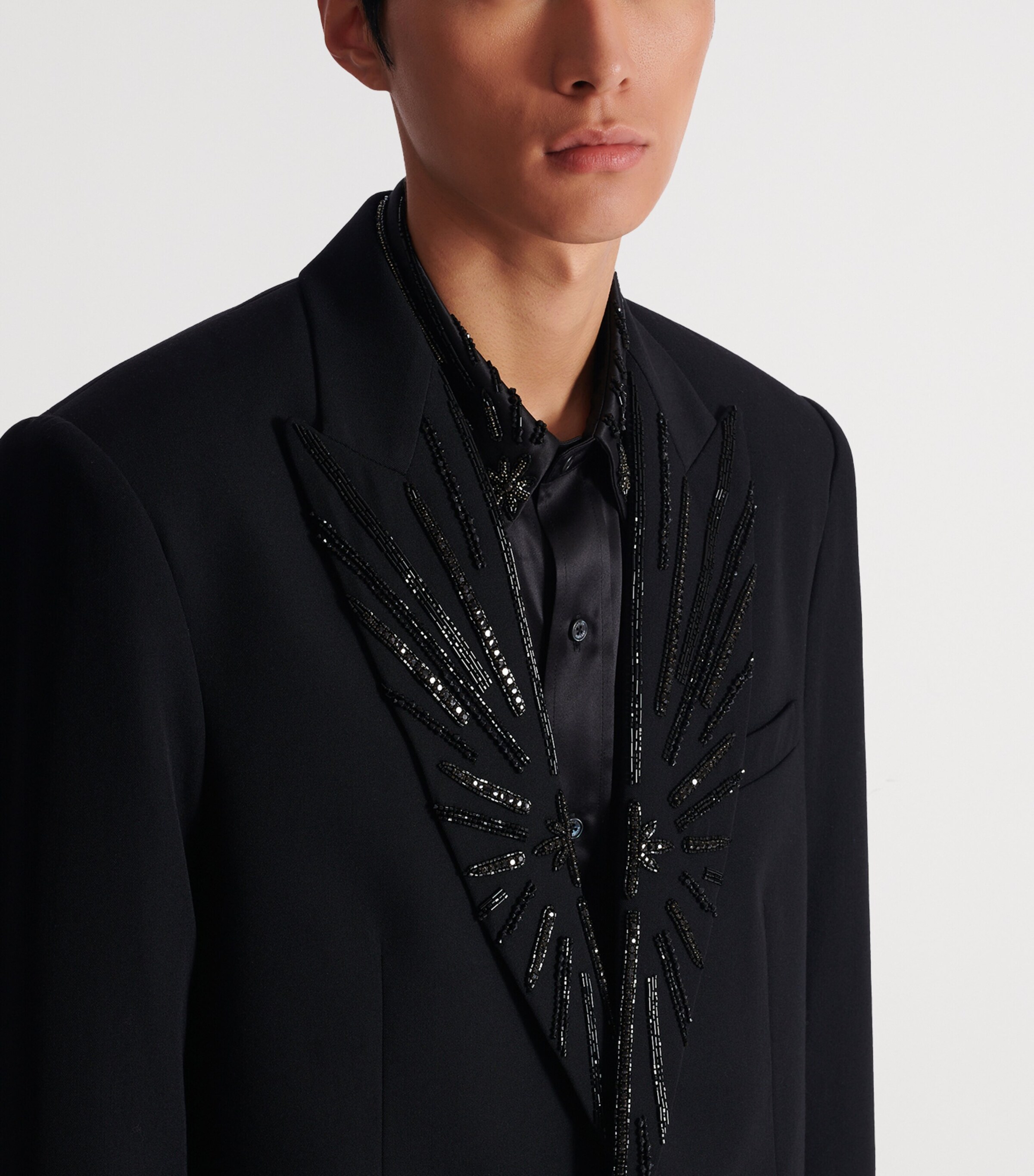 Wool Embellished Blazer EAP NOIR/NOIR Image 6
