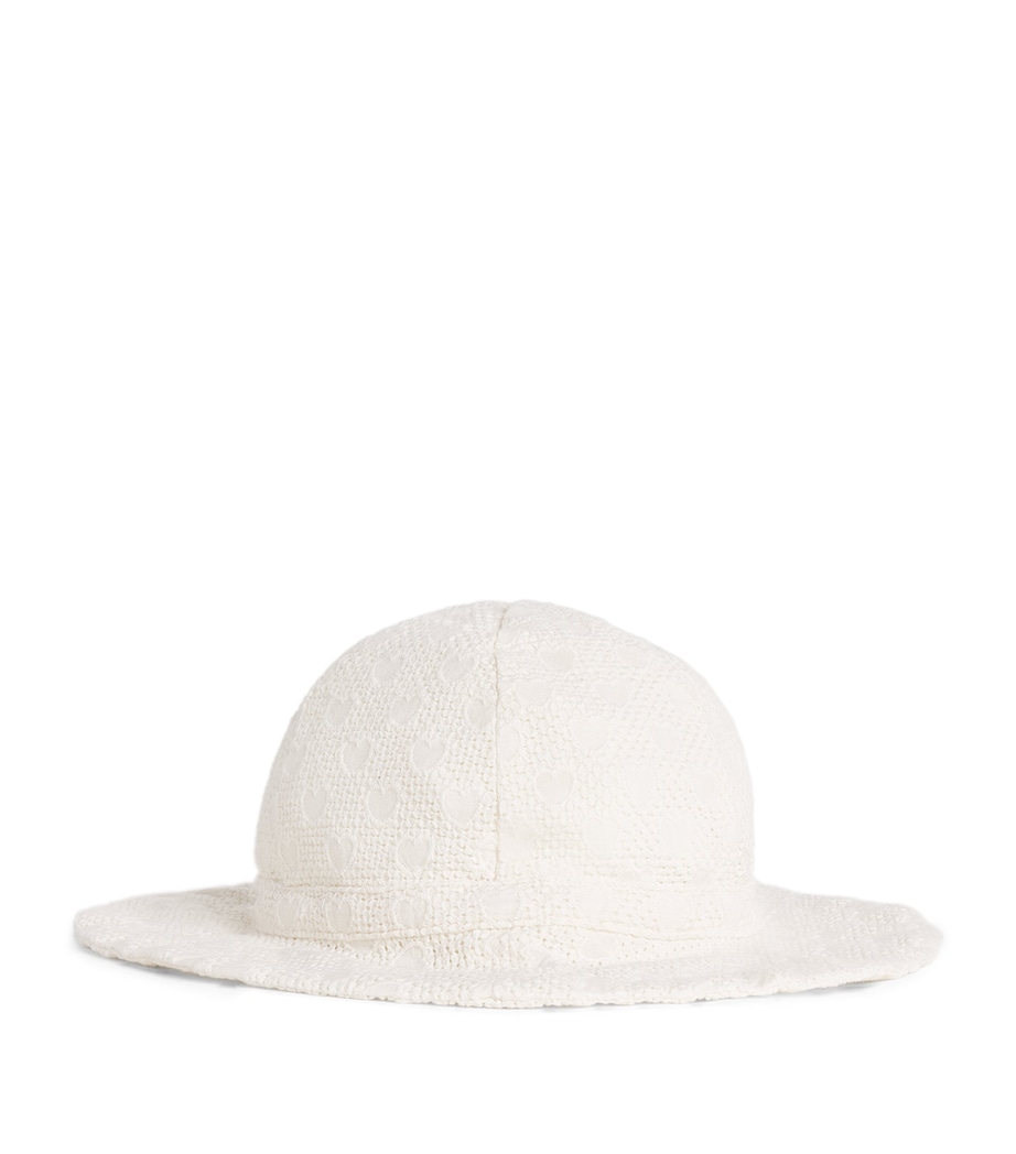 Cotton Crochet Sun Hat MARSHMALLOW Image 1