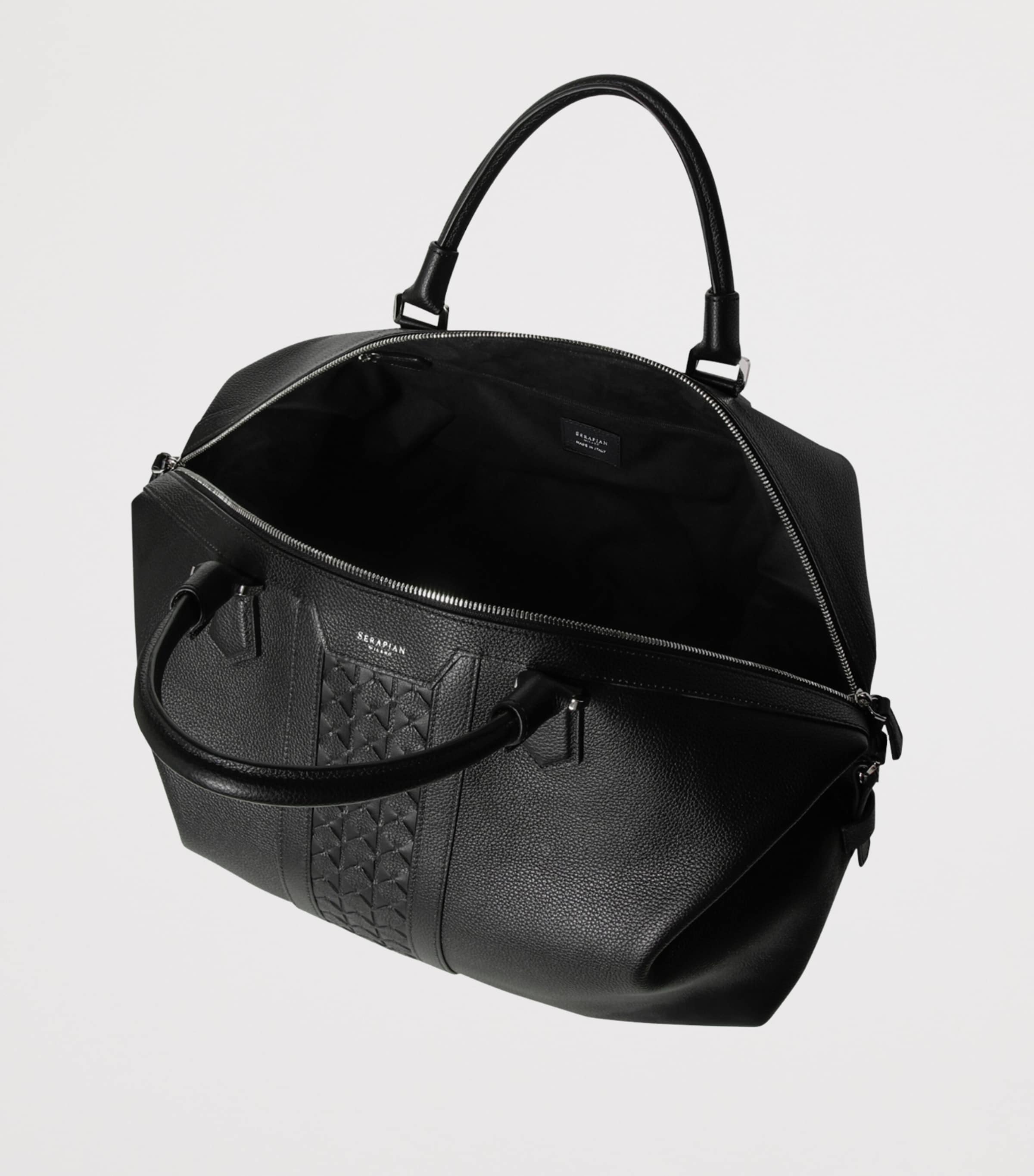 Cachimere Leather Holdall BLACK Image 3