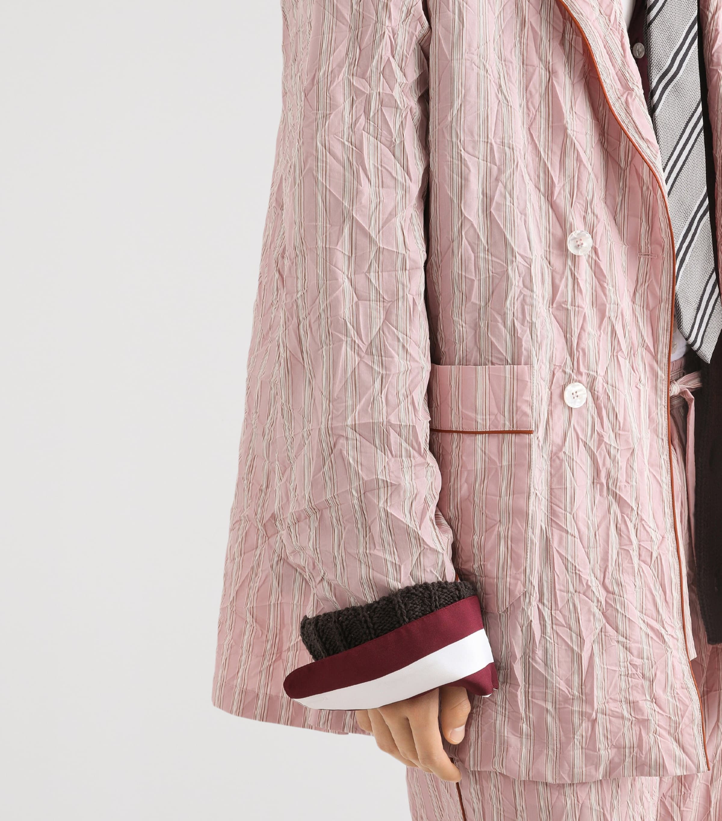 Dolce&Gabbana Mens Crinkled Striped Pyjama-Style Shirt Striped Image 5