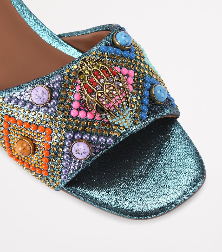 Leather Kensington Flat Sandals TURQ OTHER Image 3