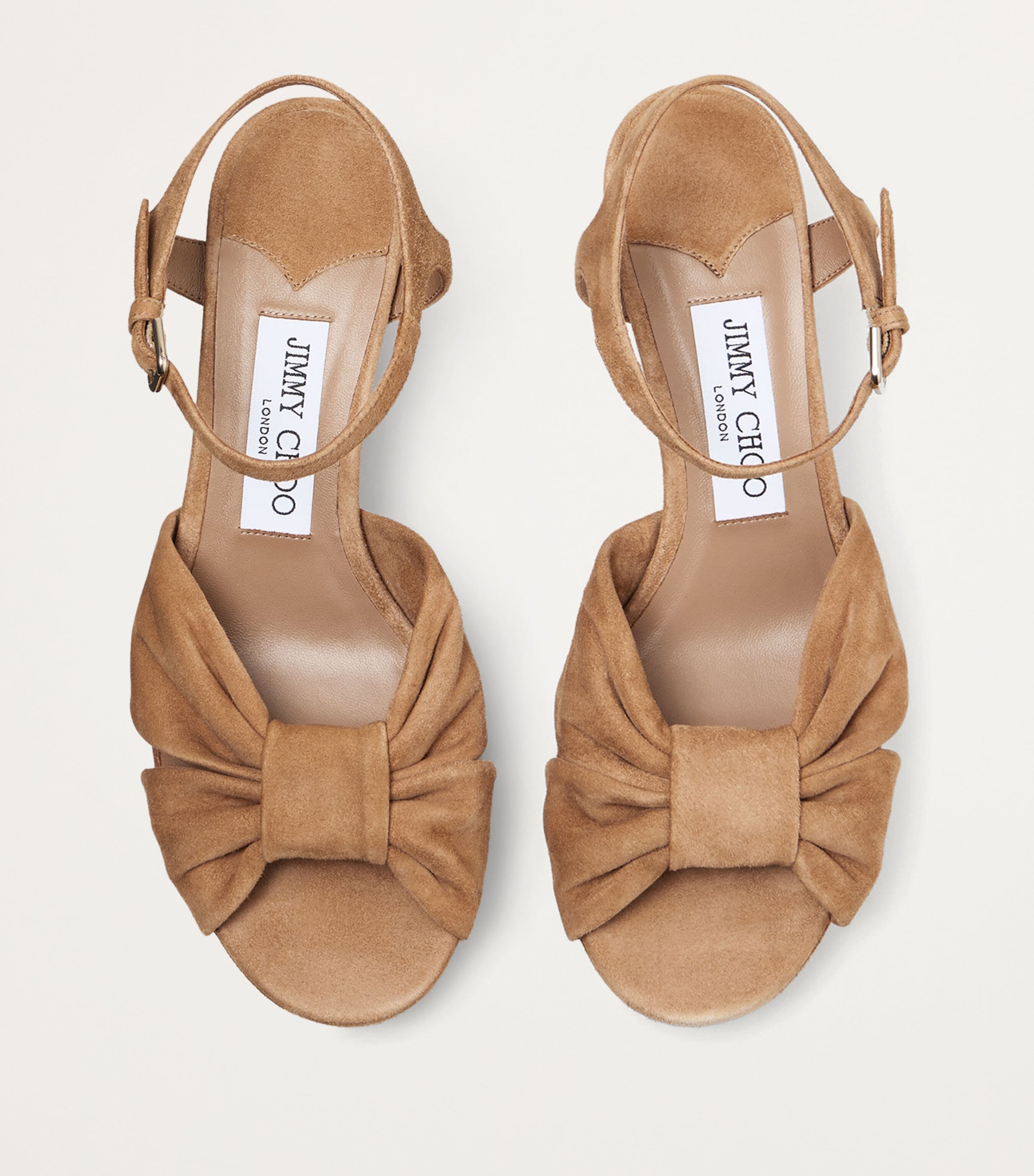 Heloise 80 Suede Heeled Sandals BISCUIT Image 2