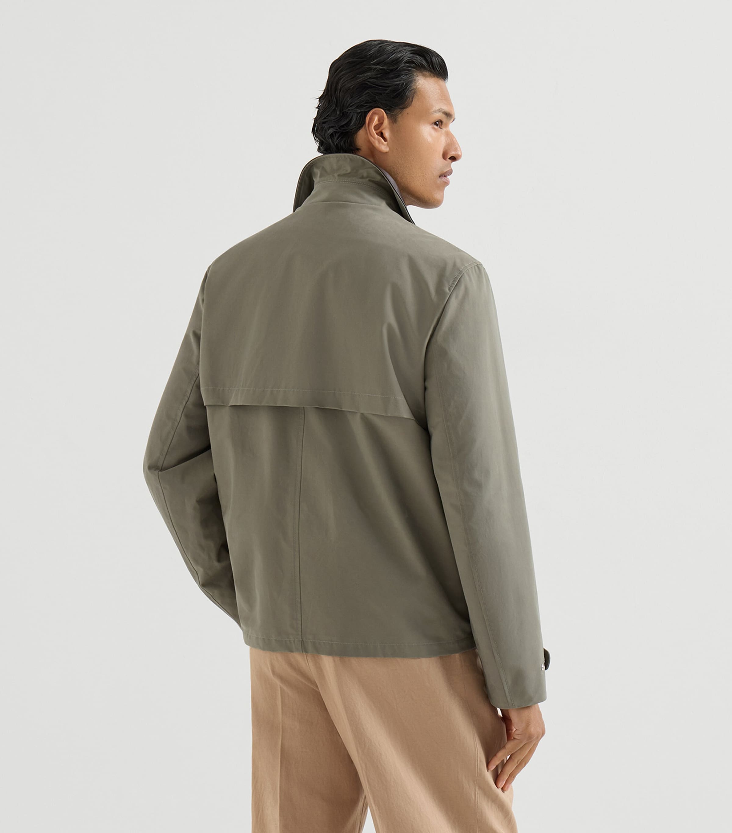 Brunello Cucinelli Mens Cotton-Blend Gabardine Field Jacket Image 4