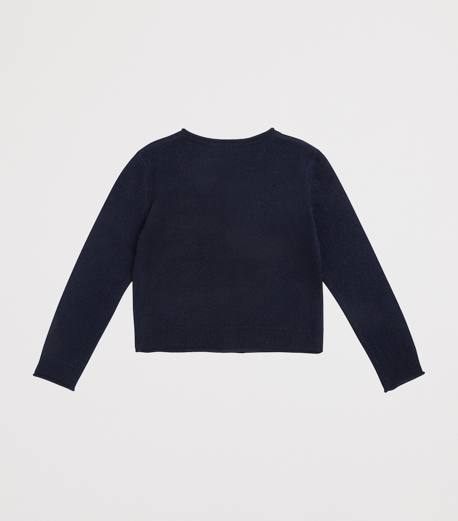 Wool Rolled-Hem Cardigan (4-8 Years) UPB MARINE Image 2