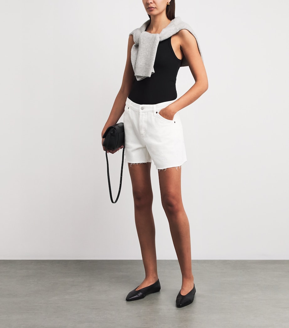 STILL HERE Womens Denim Shorts Milk Image 2