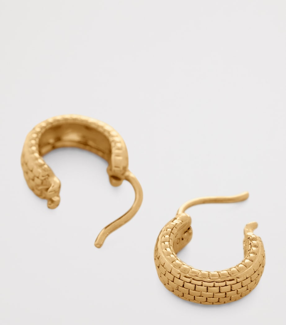 Monica Vinader Gold Vermeil Heirloom Huggie Earrings Gold Vermeil Image 2