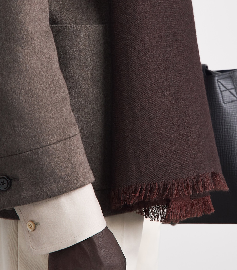 Colombo Cashmere-Silk Scarf Wine Image 3
