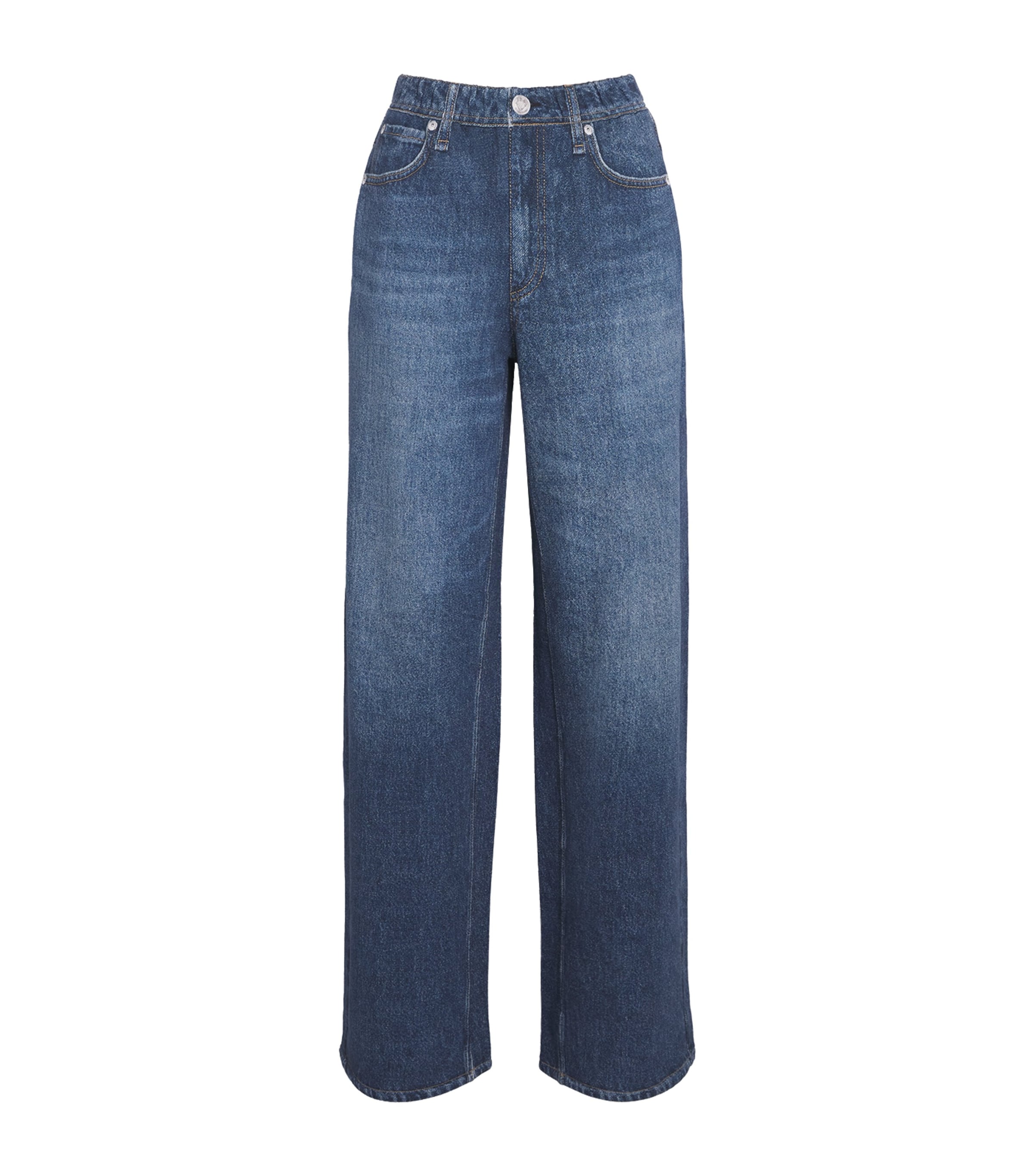 Rag & Bone Miramar Low-rise Wide-leg Jeans In Blue