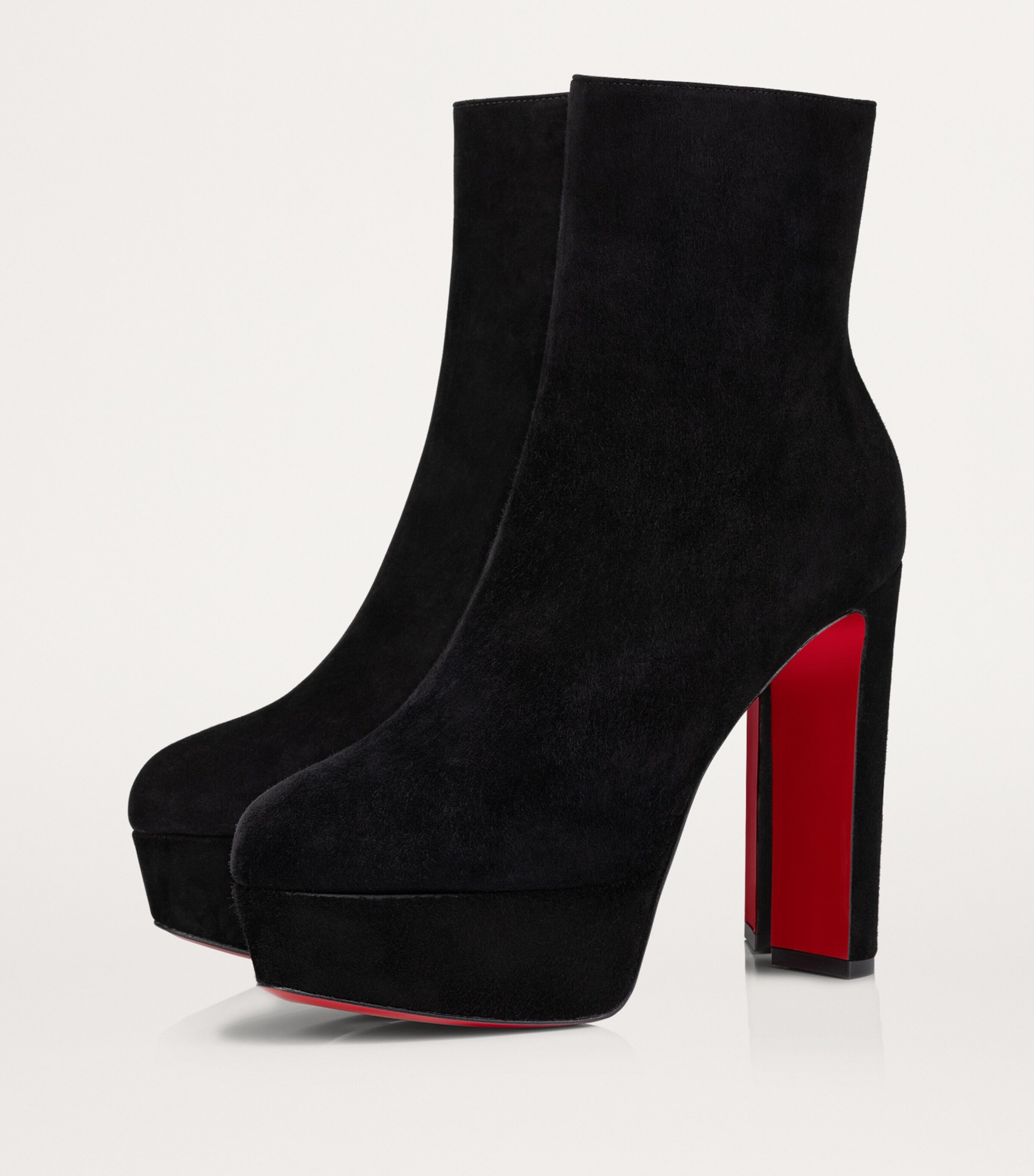 Christian Louboutin Loo Booty Suede Platform Boots 130 Harrods US