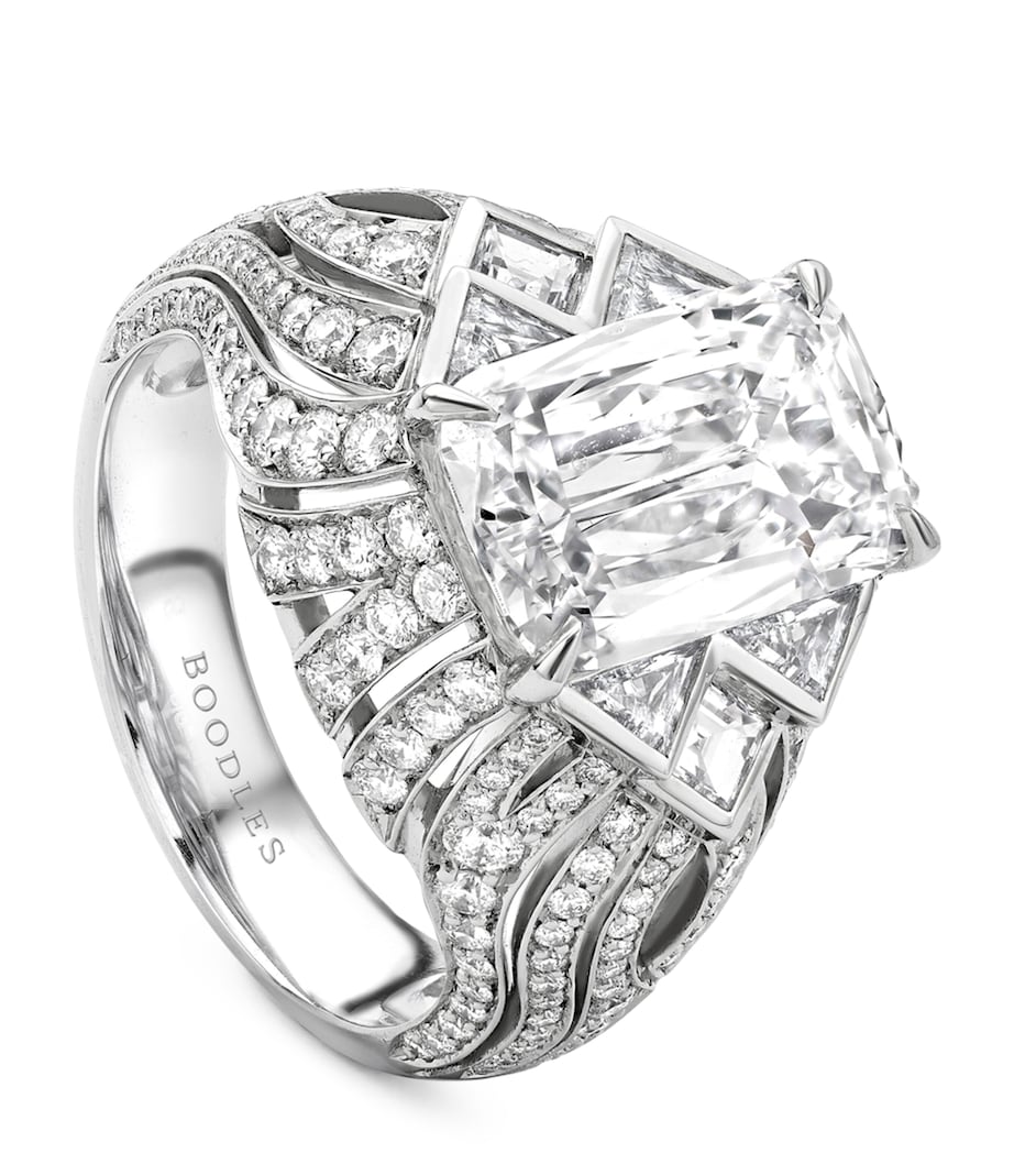 Platinum and Diamond Victoria Falls Inside Africa Ring PLATINUM Image 1