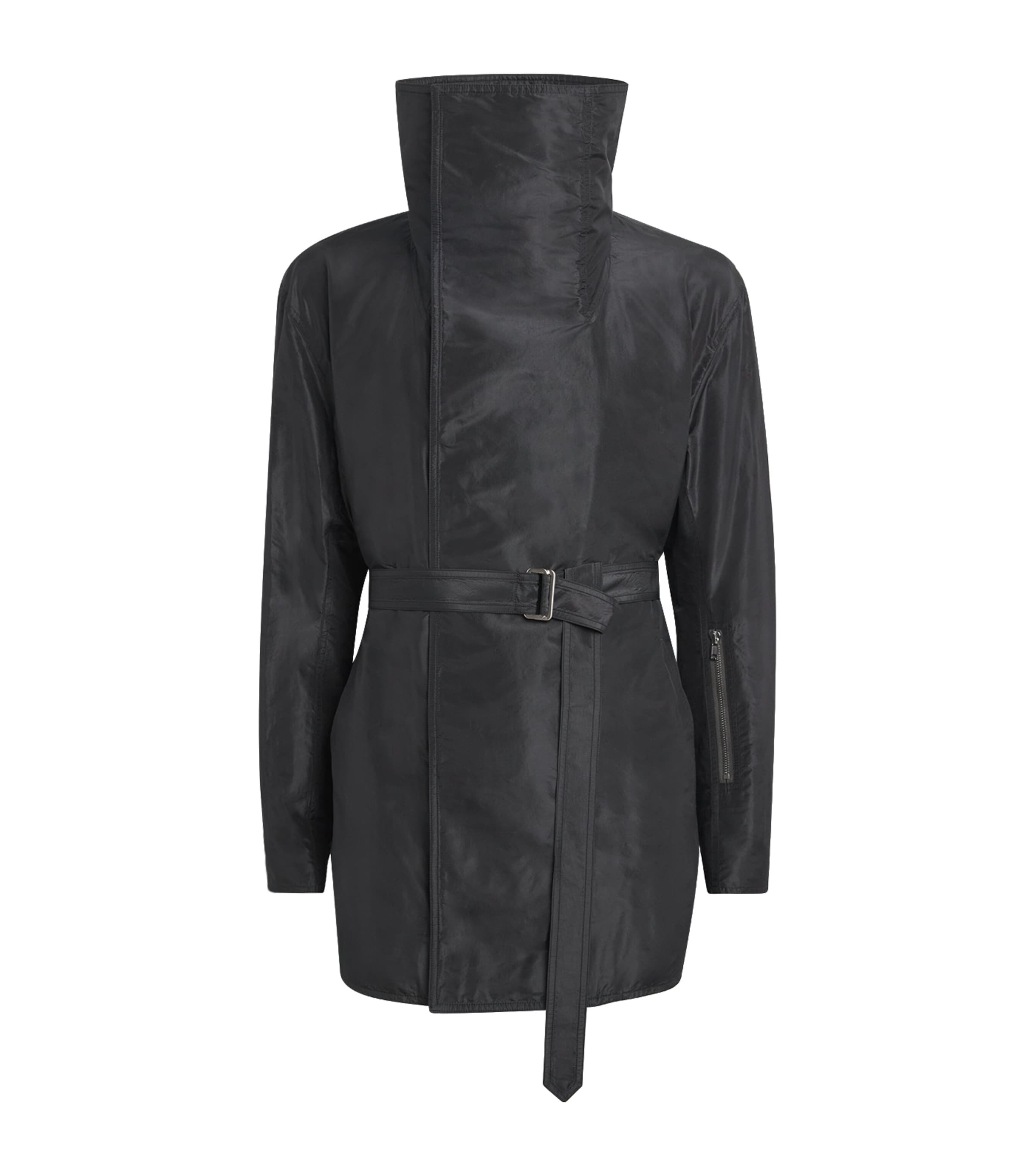 Rick Owens Mens Silk Taffeta Dracucaban Jacket Black Image 1