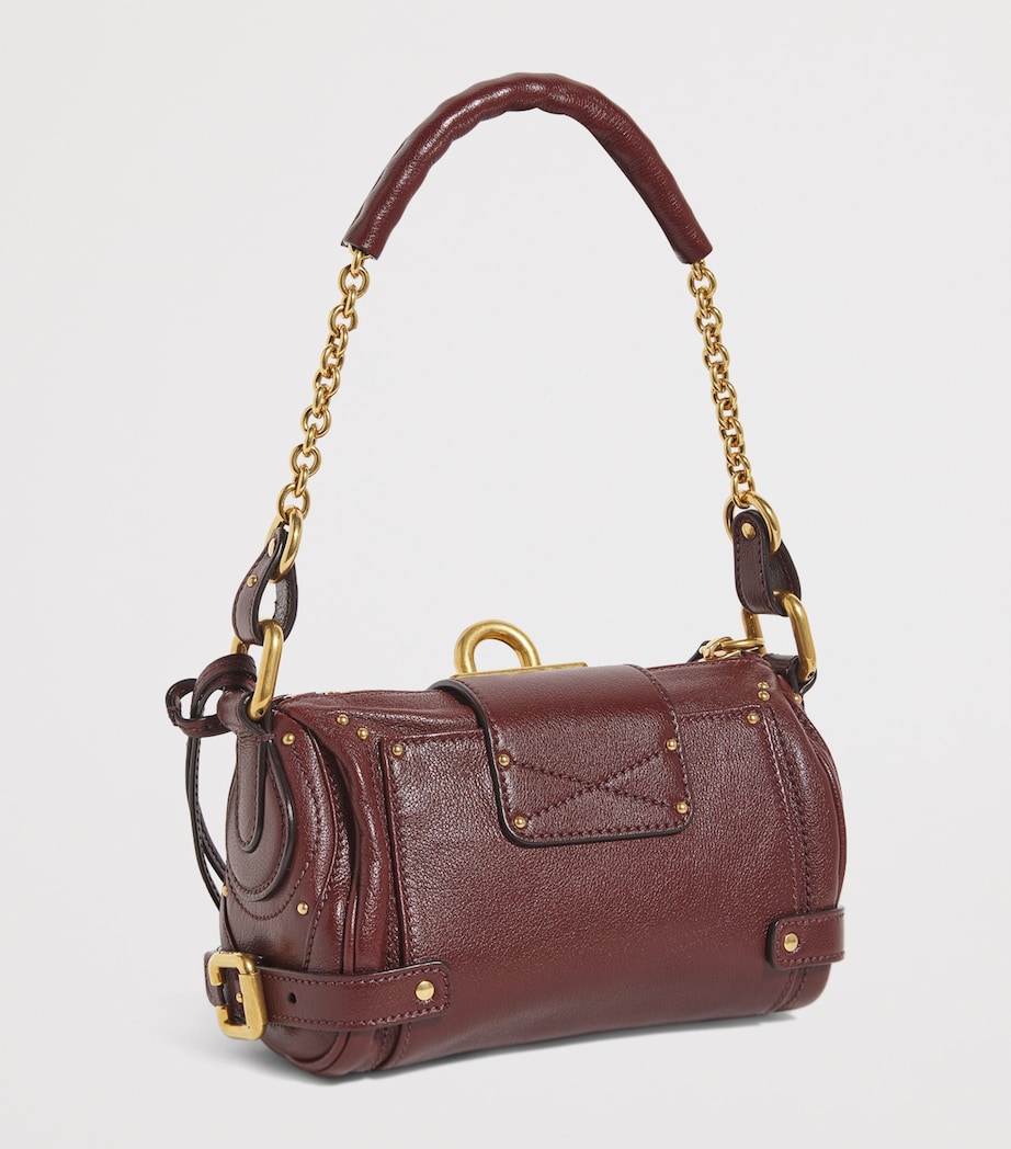 Chloé Mini Leather Paddington Shoulder Bag Crafty Brown Image 3