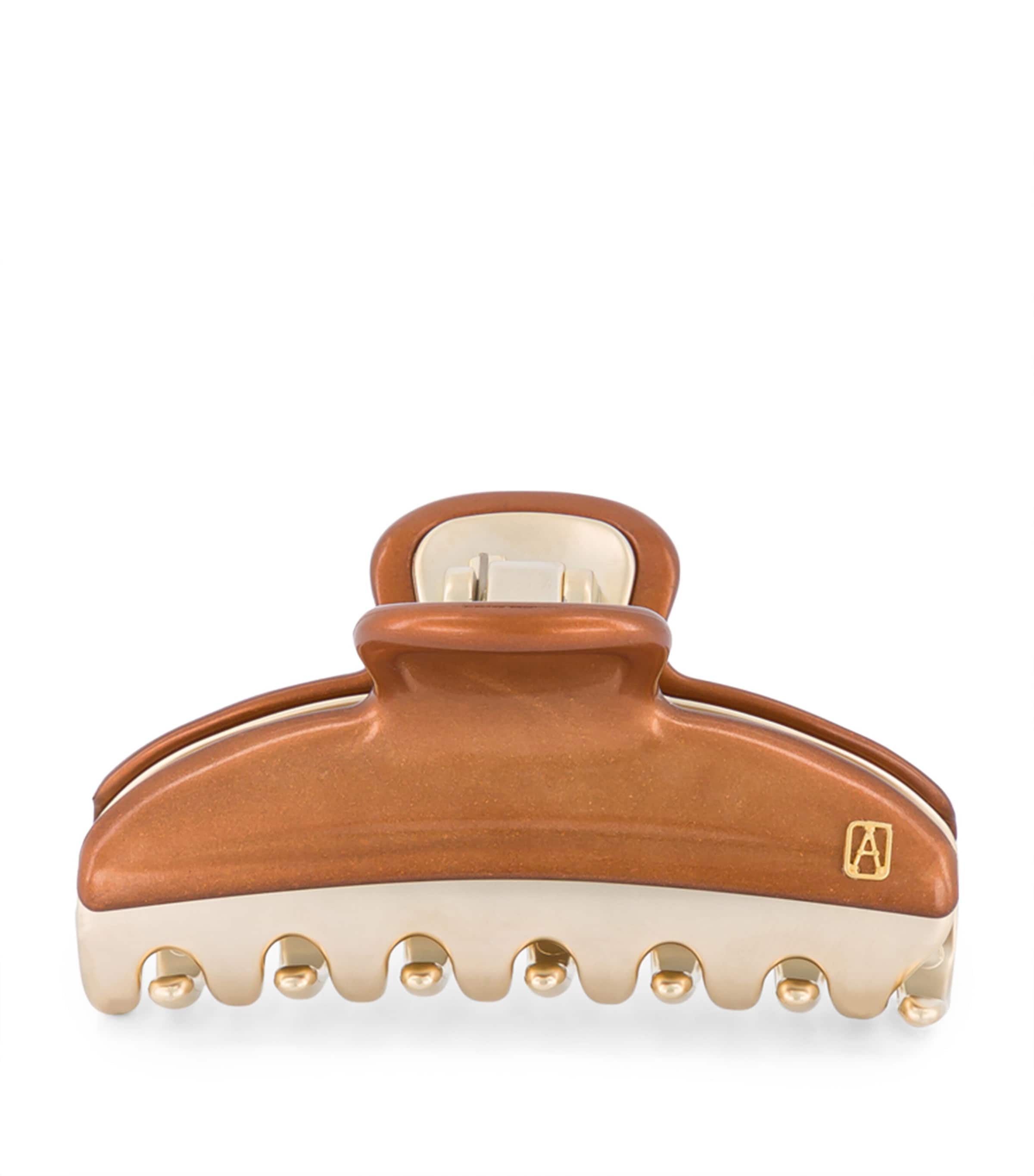 Alexandre de Paris Gold-Plated Claw Hair Clip Pail Brun/or Image 1