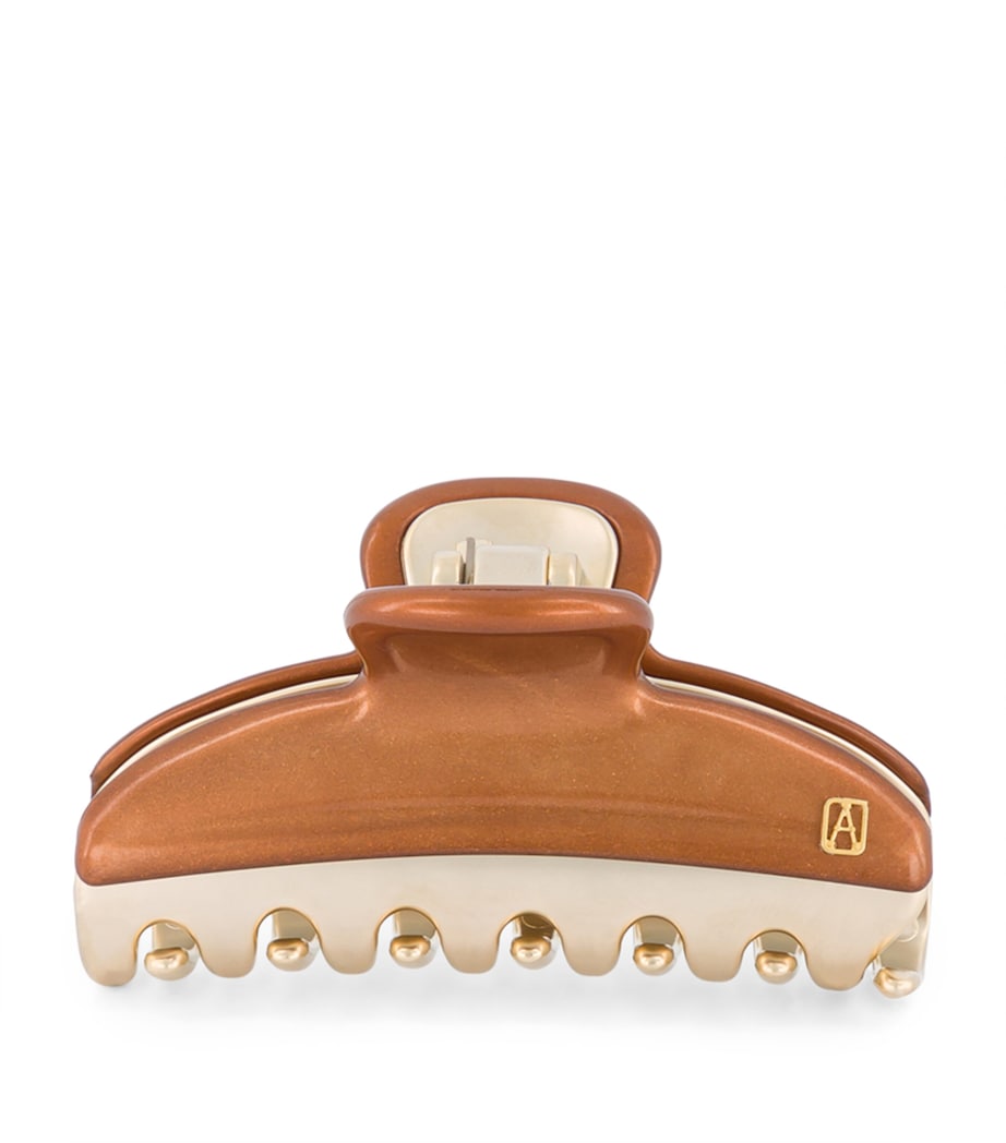 Alexandre de Paris Gold-Plated Claw Hair Clip Pail Brun/or Image 1