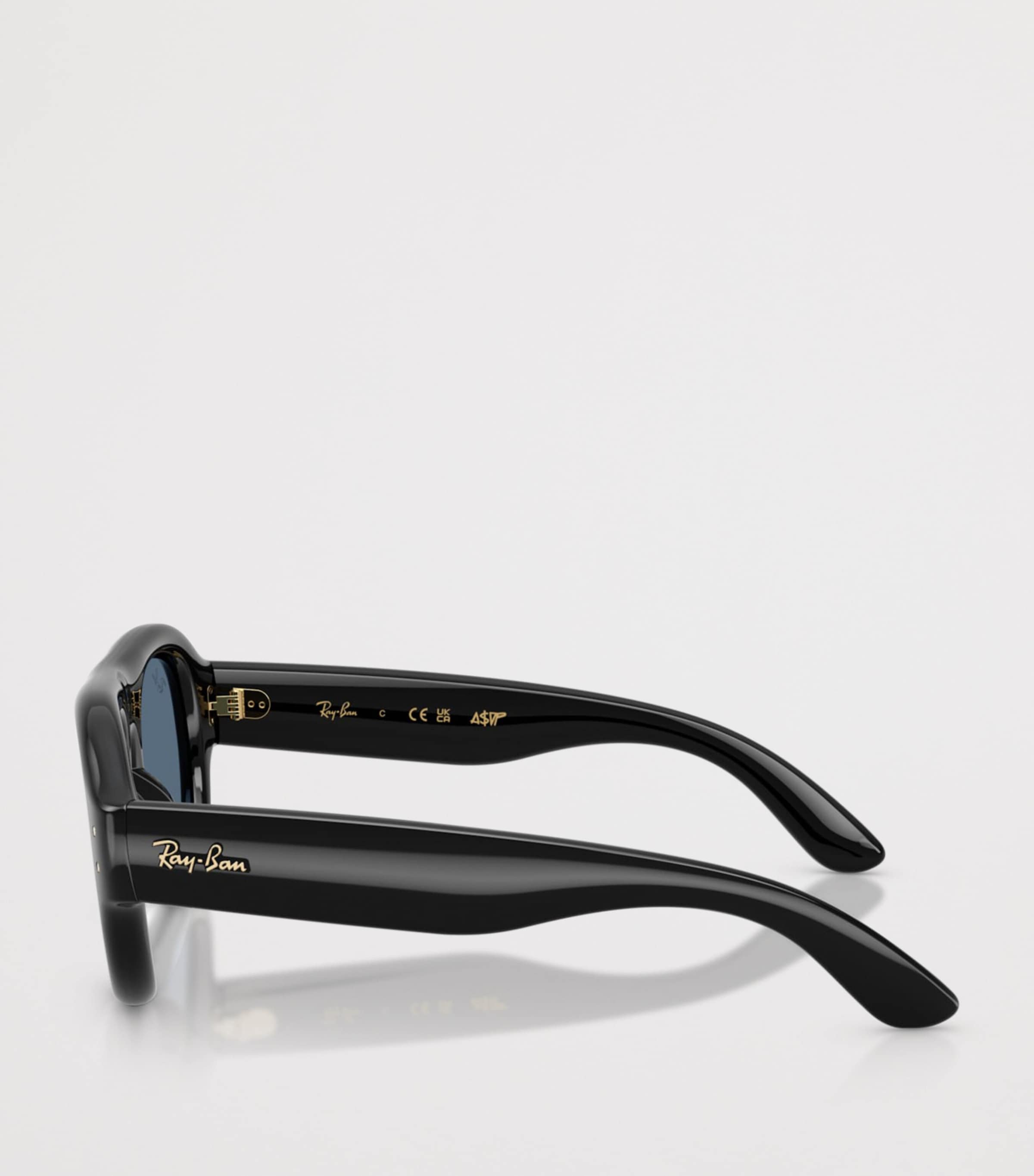 Ray-Ban Aviator Puffer Sunglasses Black Image 3