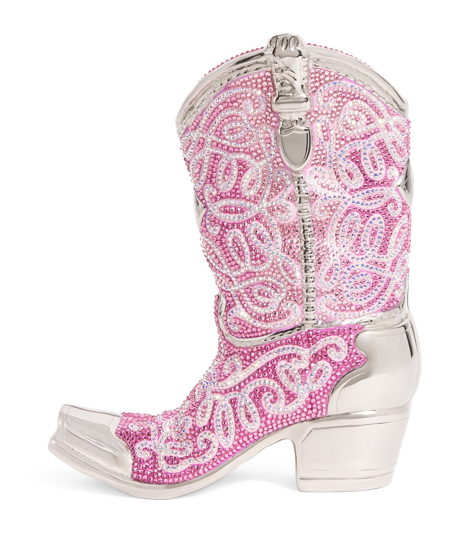 Crystal Cowboy Boot Austin Clutch Bag SLRMT ROSE MULTI Image 1