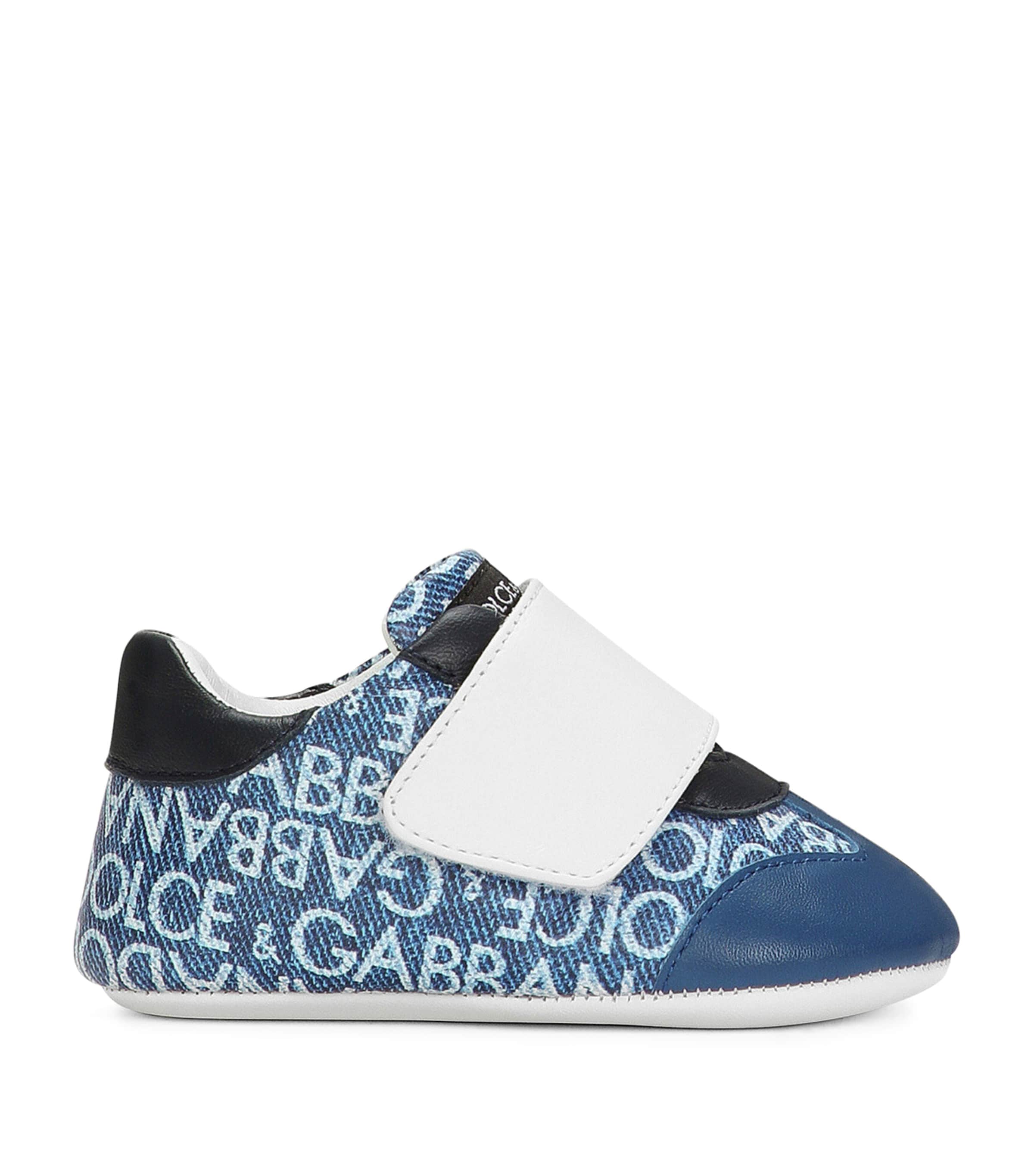 Dolce & Gabbana Kids Leather Logo Sneakers | Gifts | Gifts for Babies | Baby Clothing | Baby Shoes | Trainers | Designers | Dolce & Gabbana