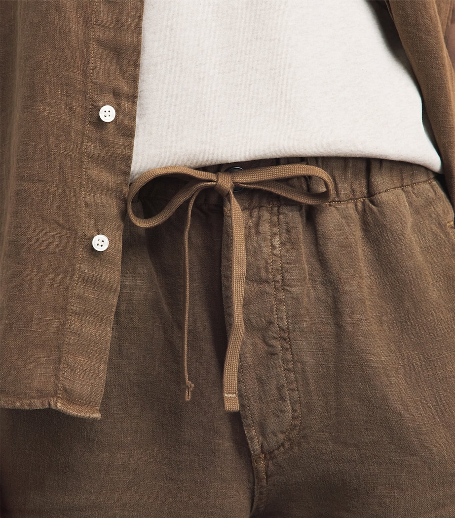 Citizens of Humanity Mens Linen Drawstring Shorts Kelp Image 3