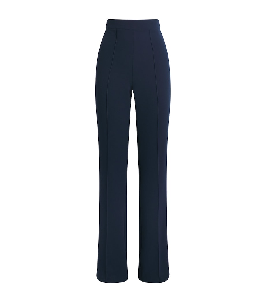 Edeline Lee Womens Pleated Averill Slim Trousers Nav/navy Image 1