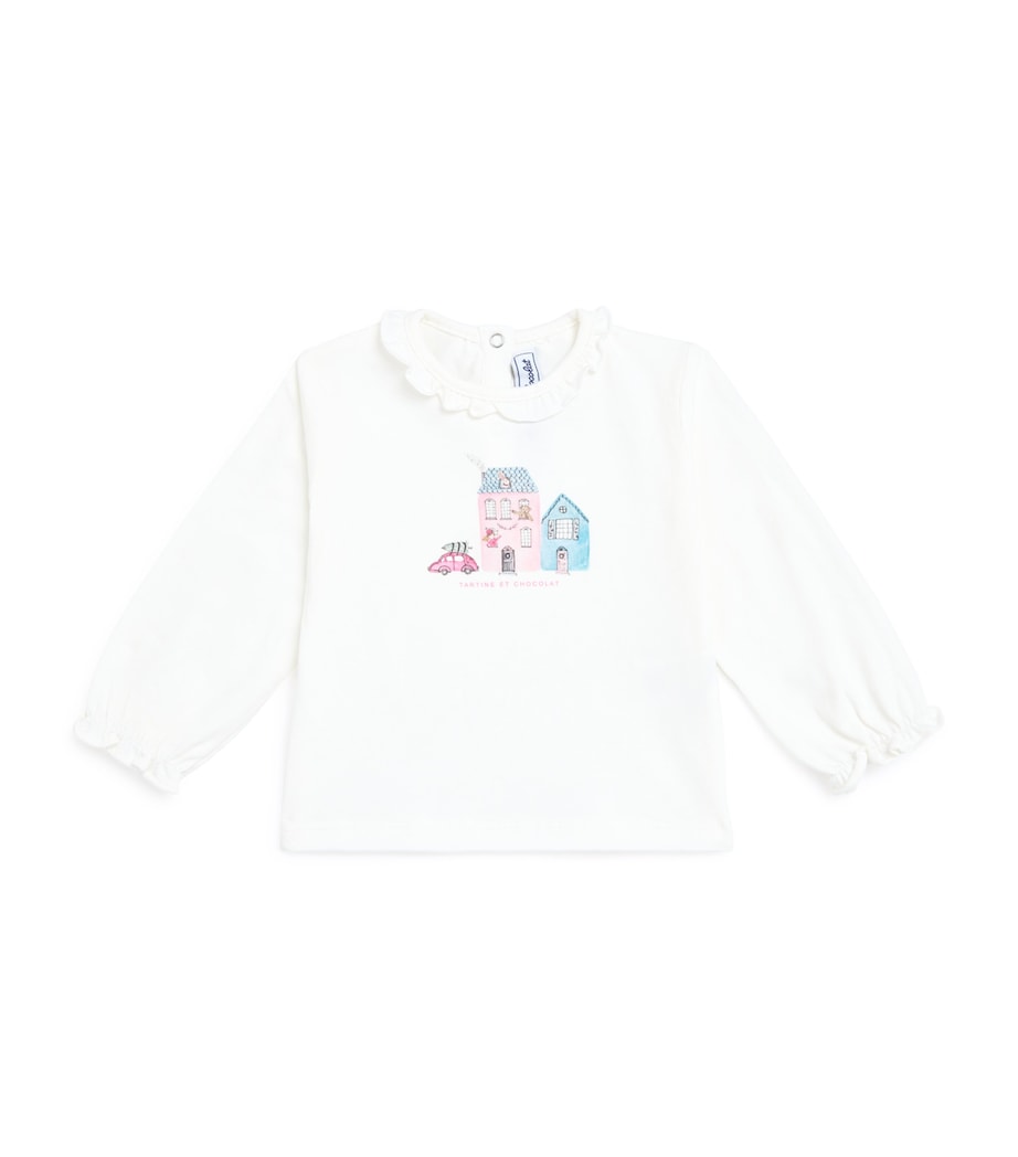 Cotton-Blend Christmas T-Shirt (3 Months–4 Years) 39RHODODENDRON Image 1