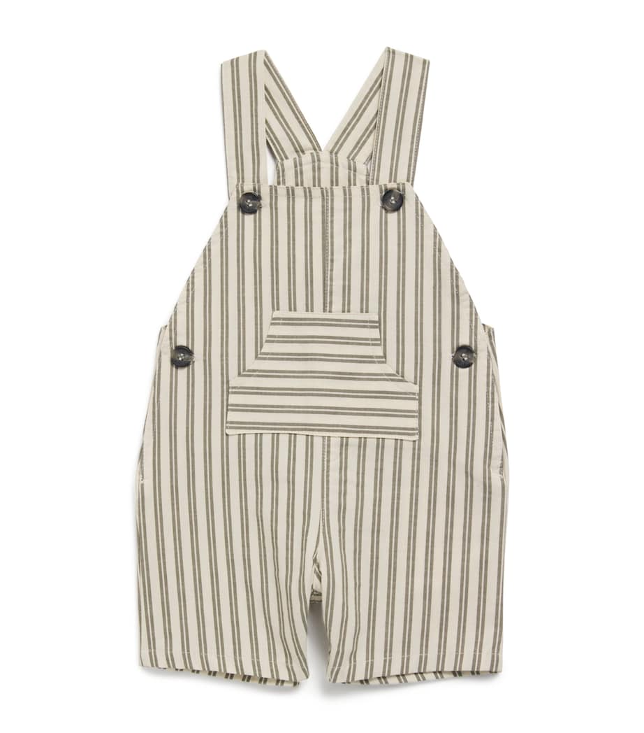 Cotton Striped Dungarees (3-36 Months) FOUG�RE Image 1