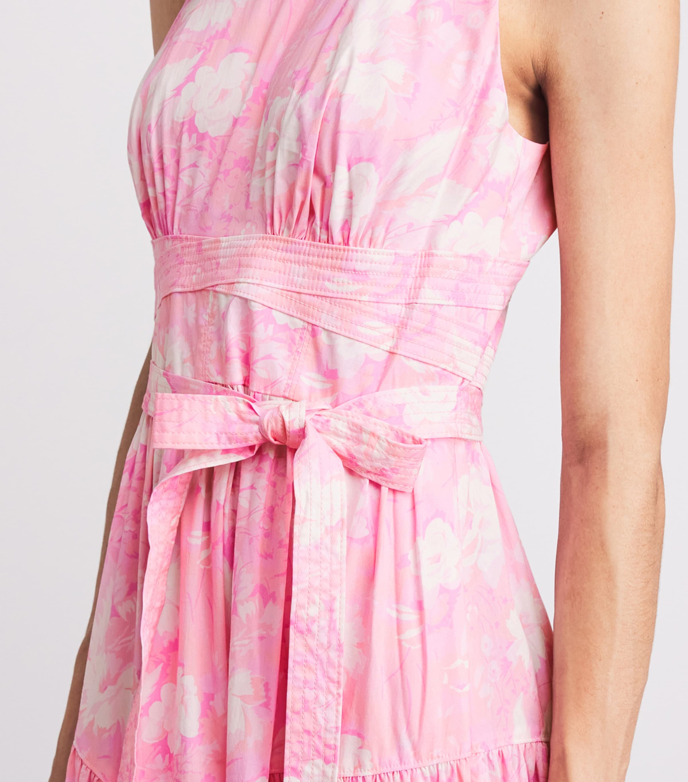 cinq a sept pink floral dress Cinq à Sept Women's Holt Heirloom Petals Midi-Dress - Rosewater Pink Multi