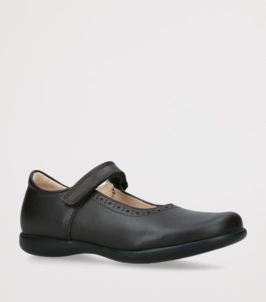 Leather Emma School Shoes DARK BROWN Image 3