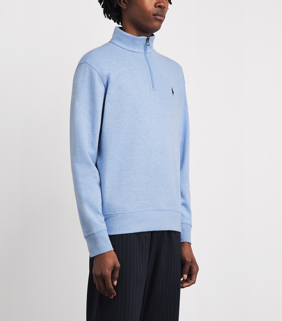 Polo Ralph Lauren Mens Cotton Quarter-Zip Sweater Isle Image 4