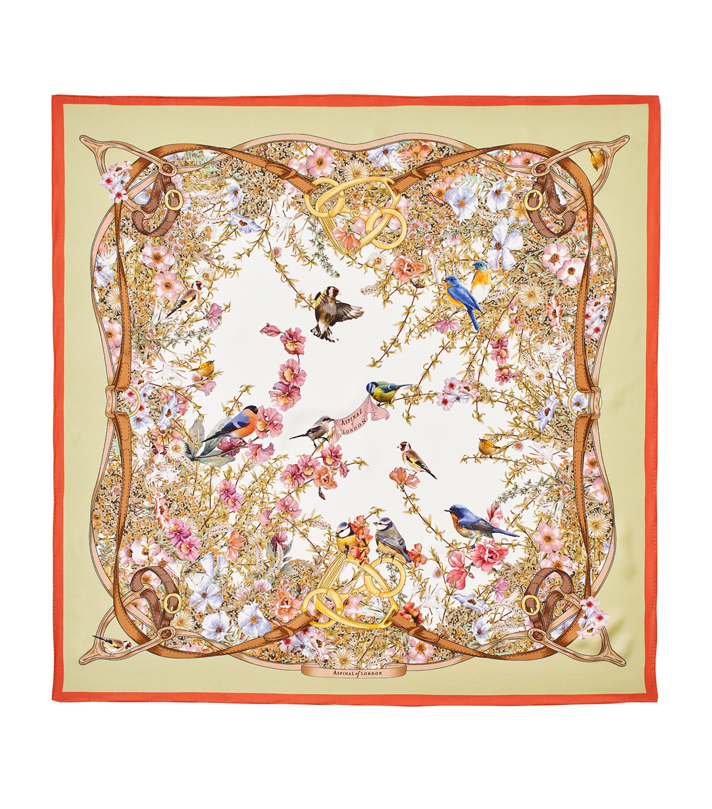 Aspinal Of London Silk Edwardian Garden Scarf