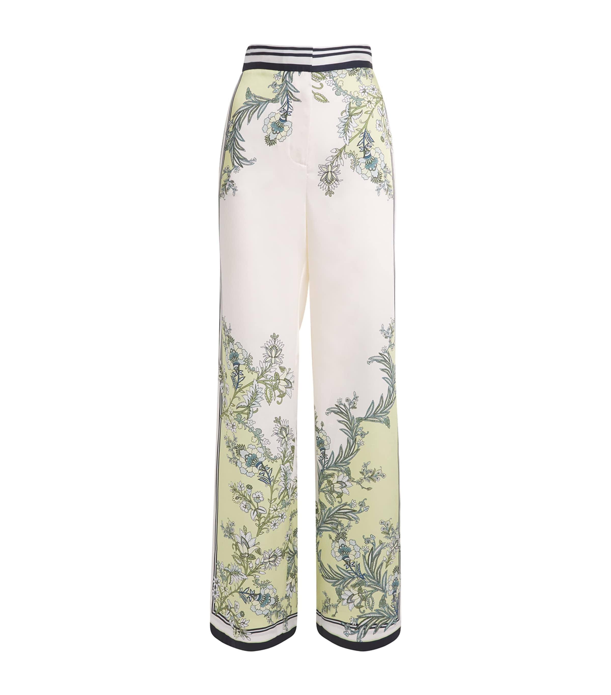 Veronica Beard Womens Grigore Wide-Leg Trousers Lght Pist Mlti Image 1