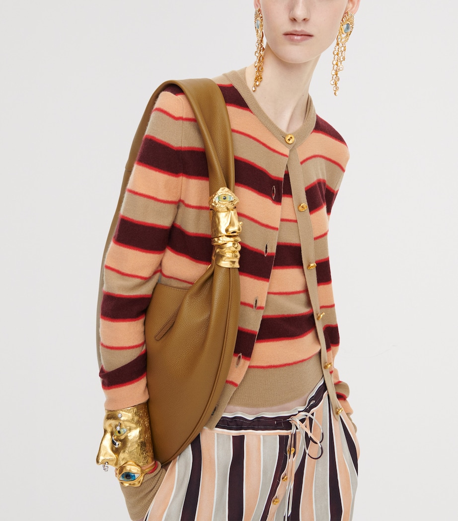 Schiaparelli Womens Cashmere Stripe Cardigan Multicolor Image 3
