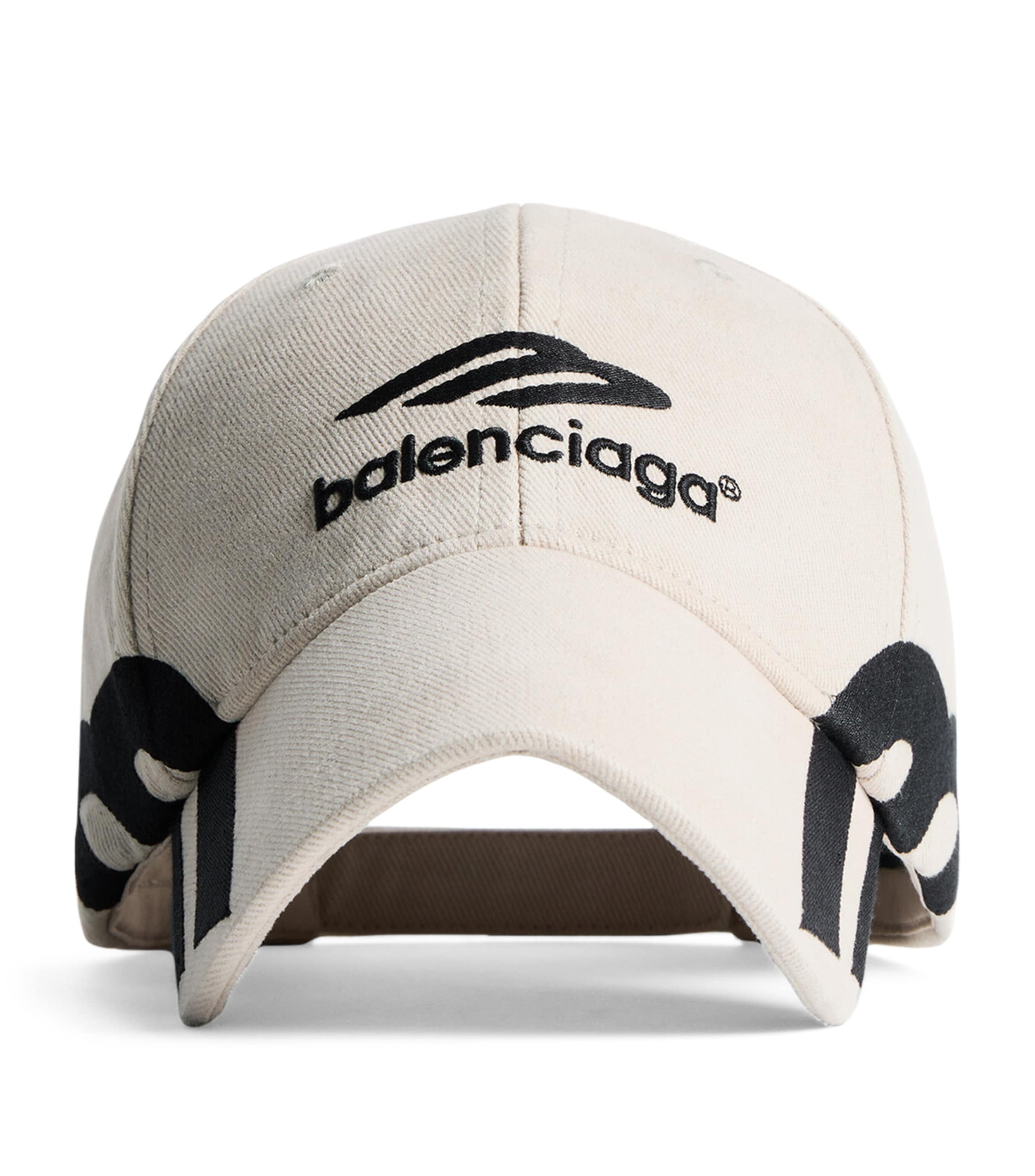 Shop Balenciaga 3b Sports Icon Baseball Cap In White