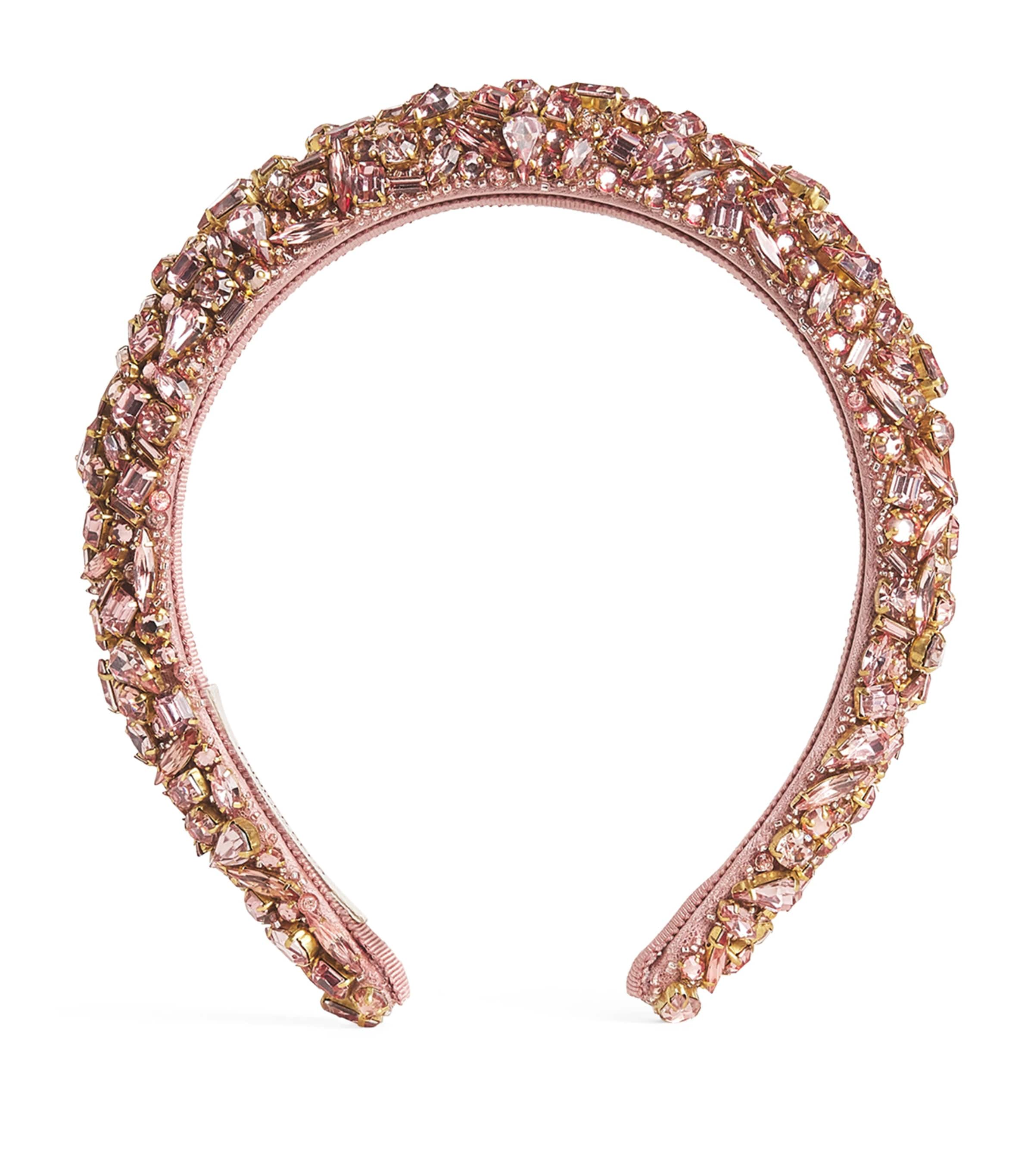 Jennifer Behr Embellished Czarina Headband In Pink