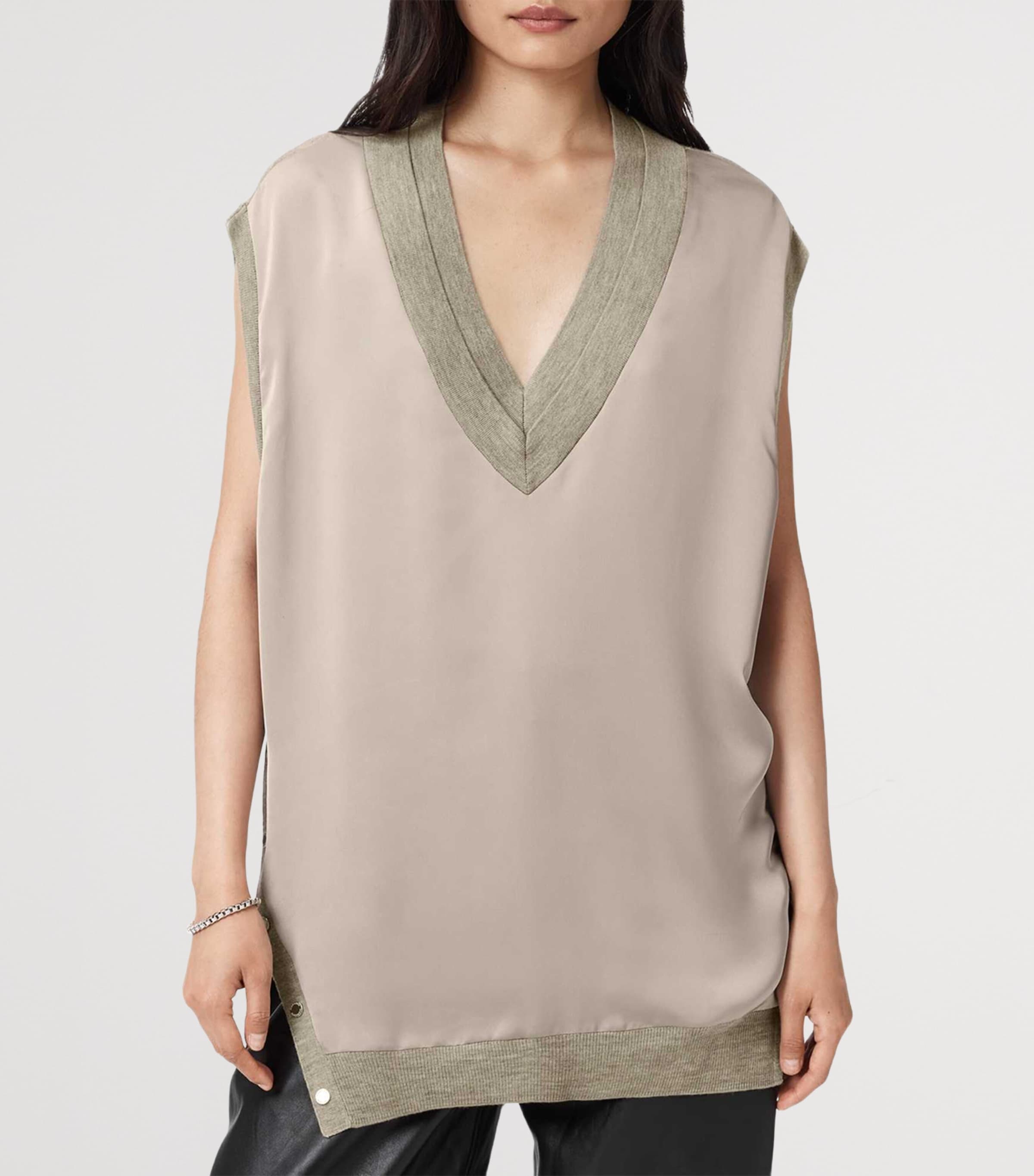 Bern Studded Tank Top TAUPE GREY Image 4