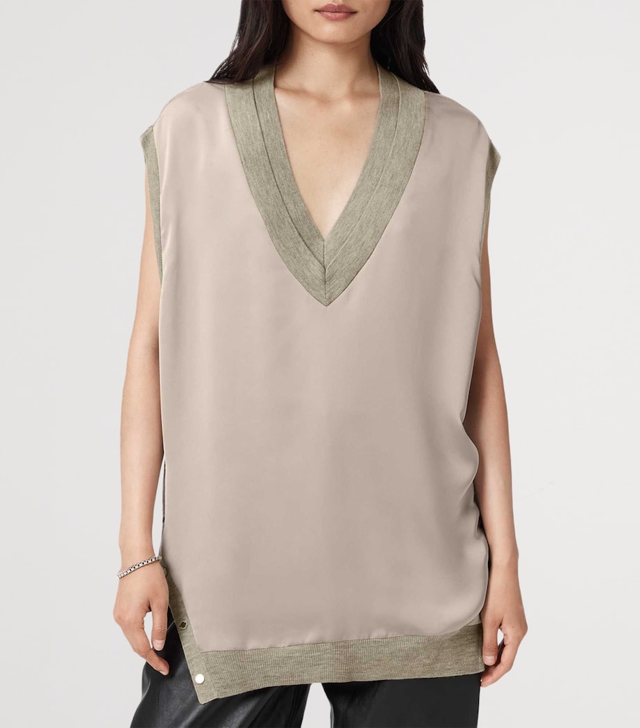 Bern Studded Tank Top TAUPE GREY Image 4
