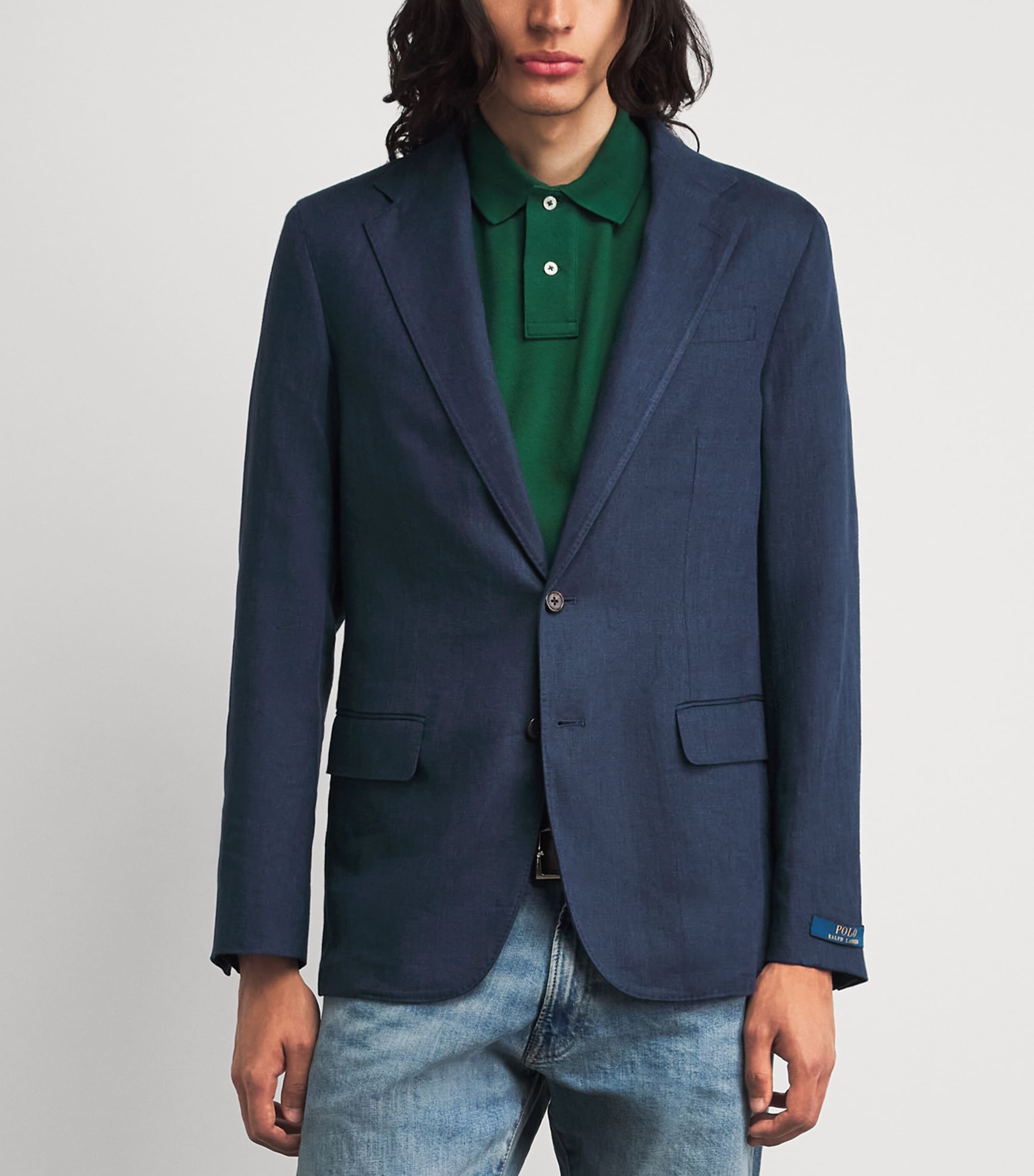 Polo Ralph Lauren Mens Linen Soft Blazer Navy Image 4