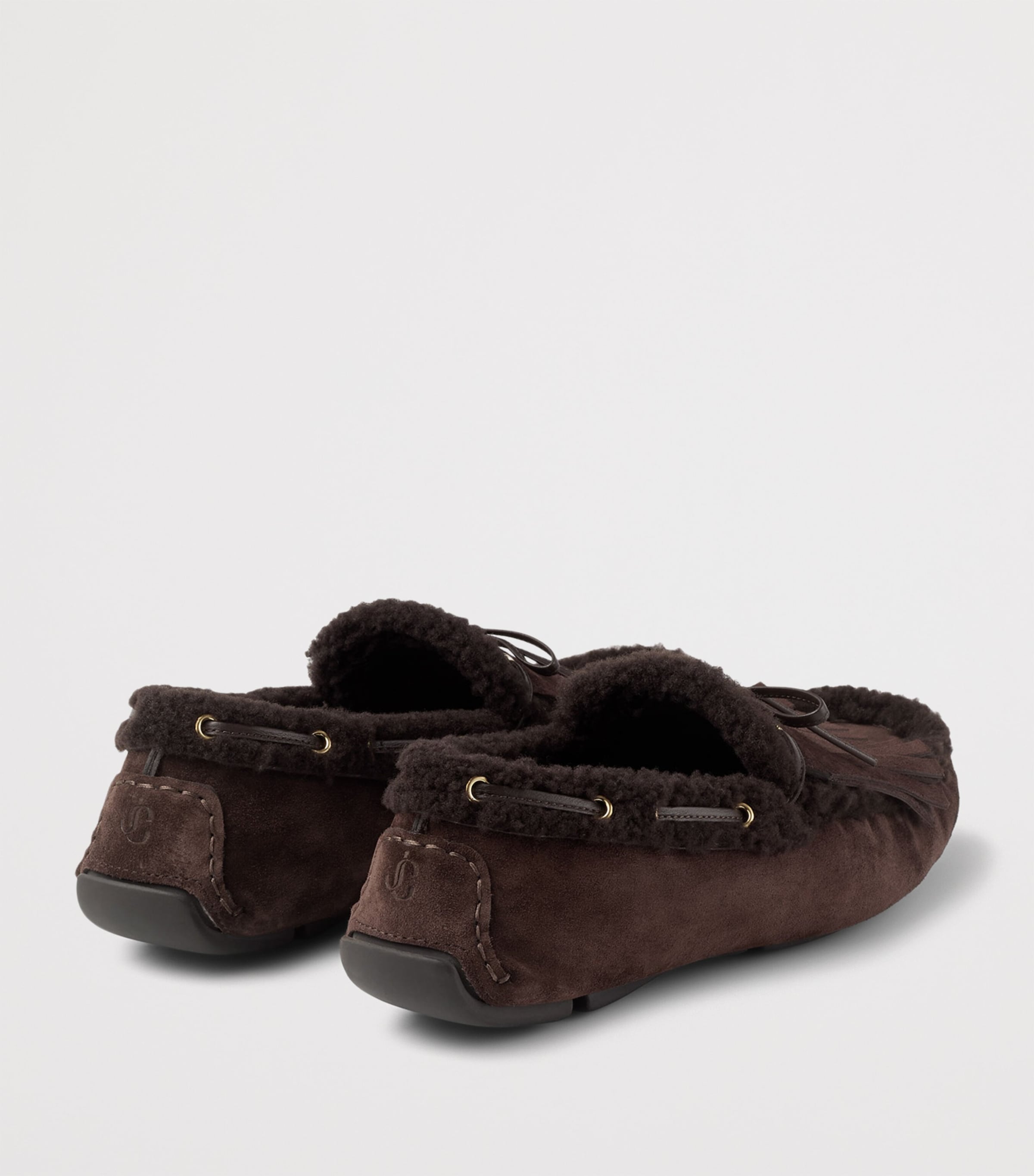 Manon Suede Shearling-Lined Loafers CHOCOLATE/CHOCOLATE Image 4